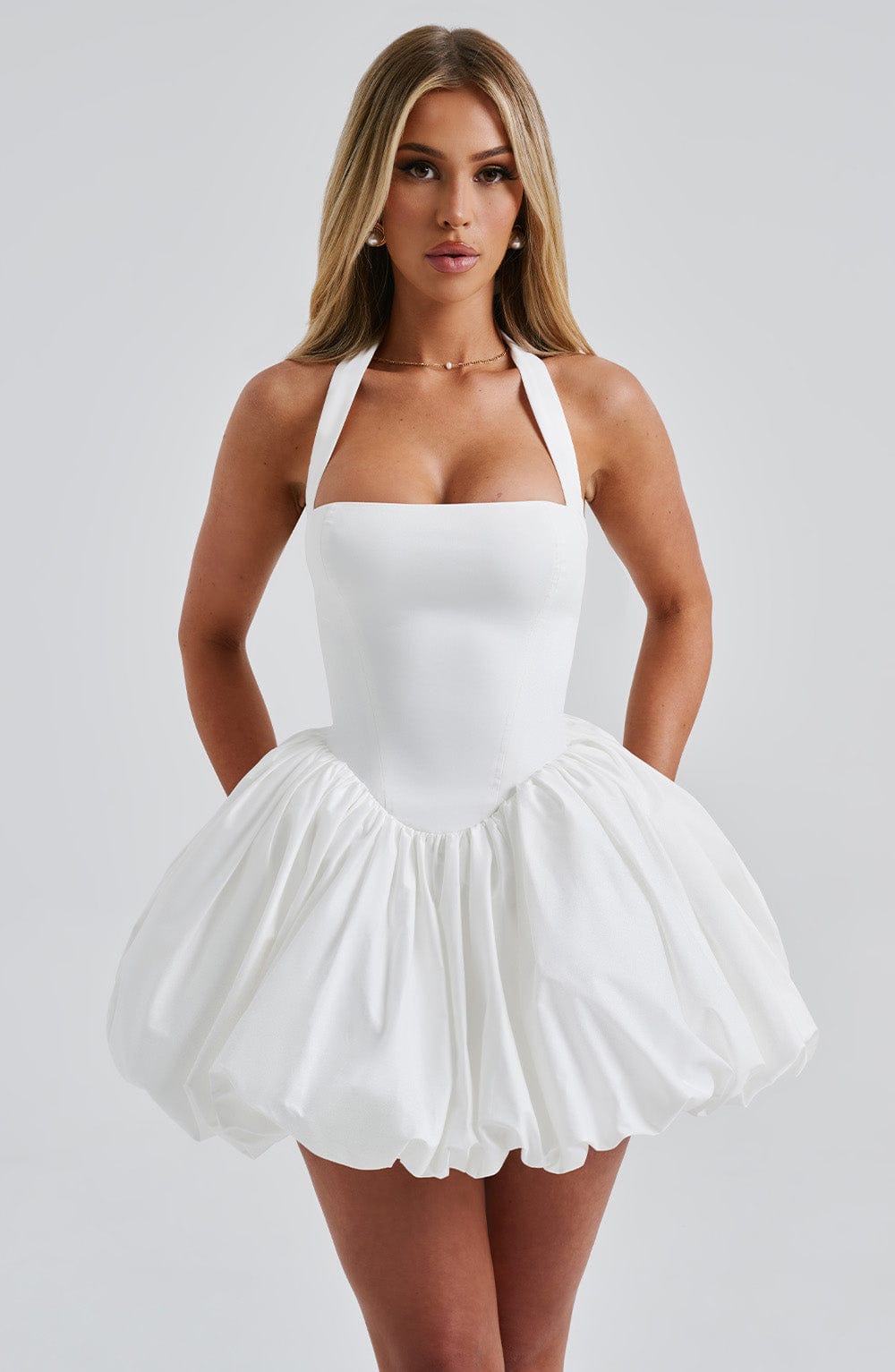 minilena Maricia Mini Dress Ivory