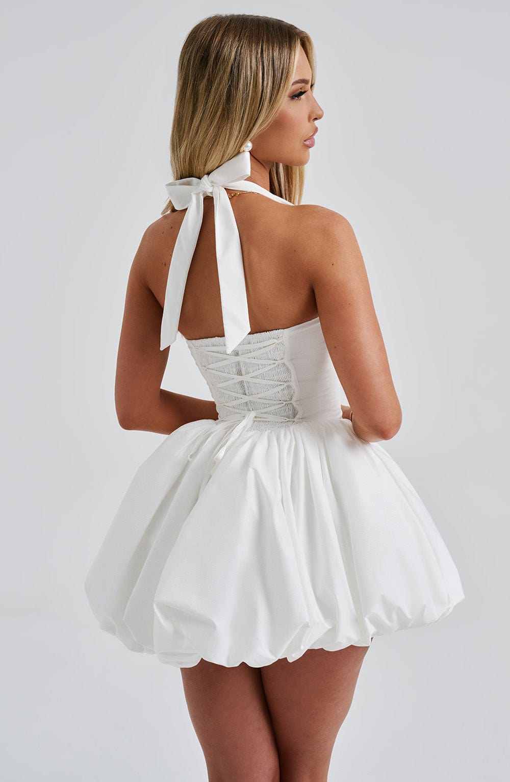minilena Maricia Mini Dress Ivory