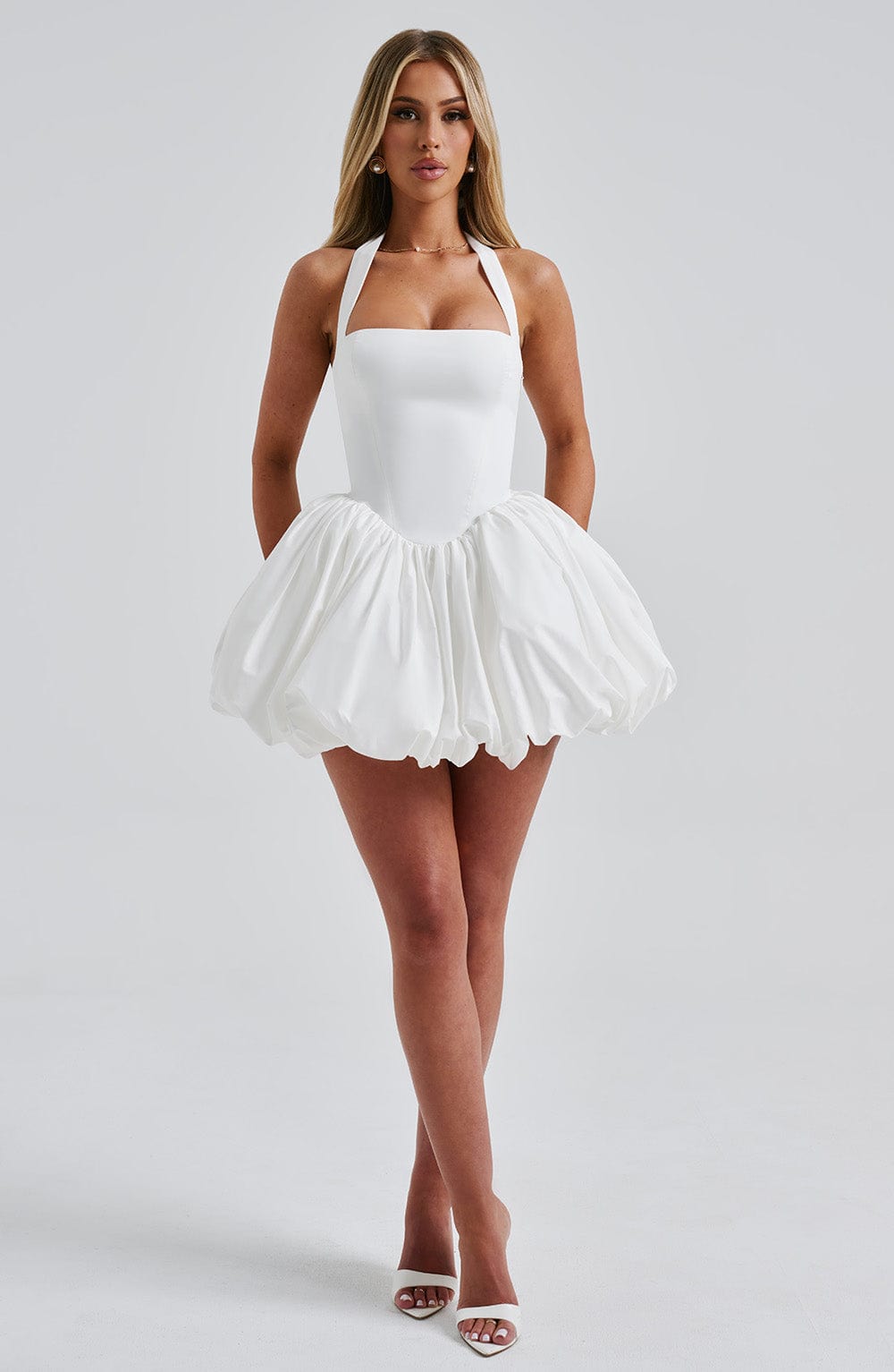 minilena Maricia Mini Dress Ivory