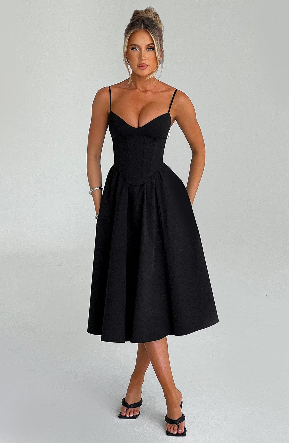 minilena Mariella Midi Dress Black