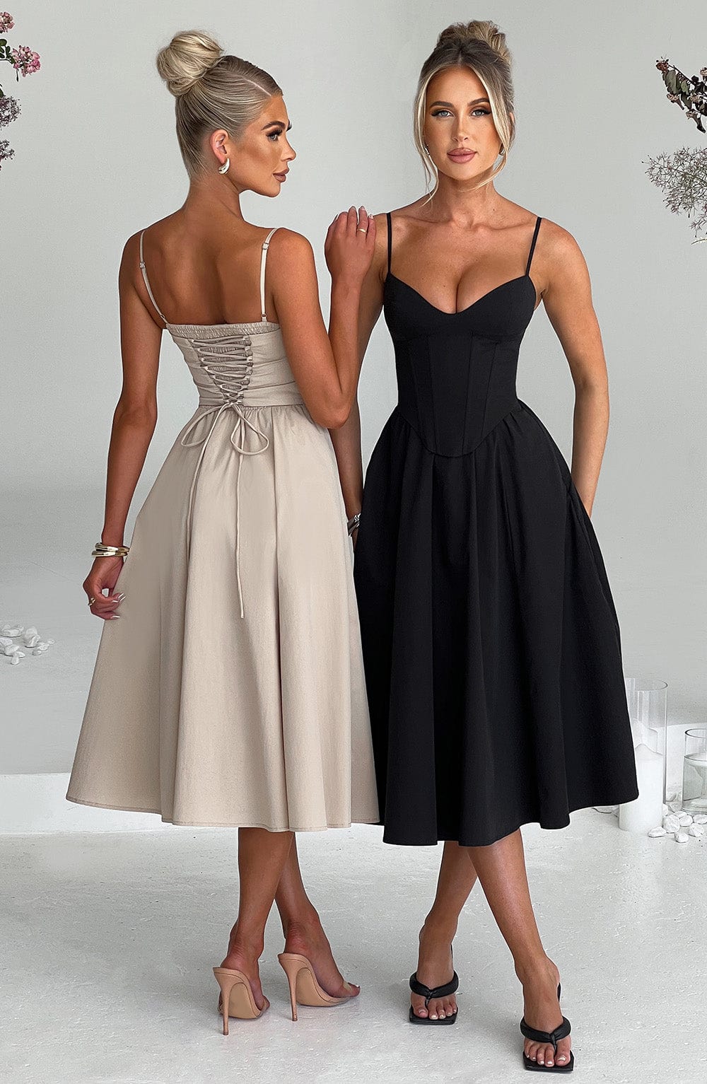 minilena Mariella Midi Dress Black