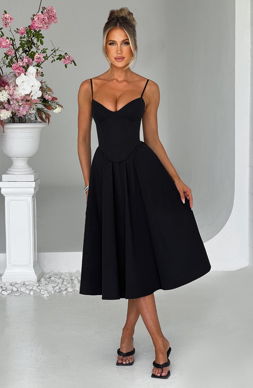 minilena Mariella Midi Dress Black