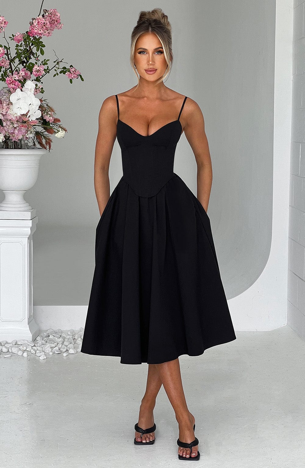 minilena Mariella Midi Dress Black