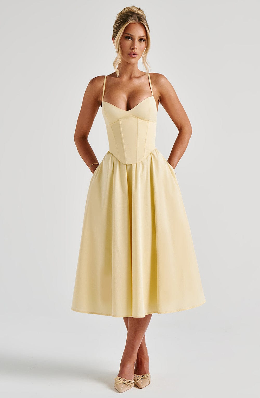 minilena Mariella Midi Dress Lemon