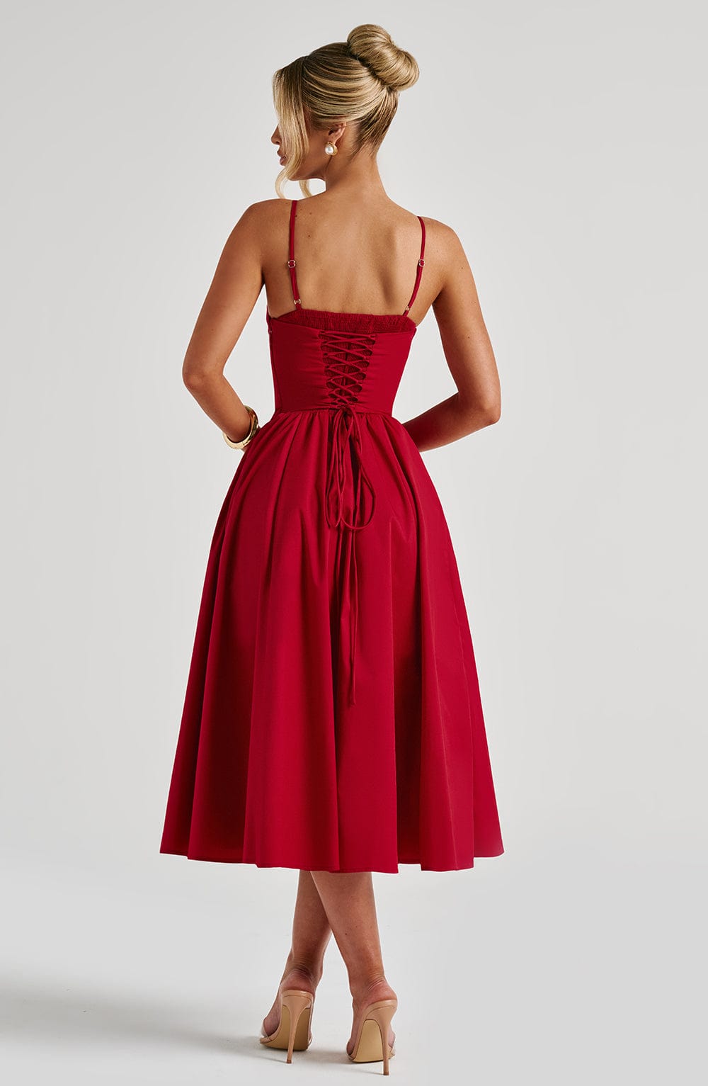minilena Mariella Midi Dress Red