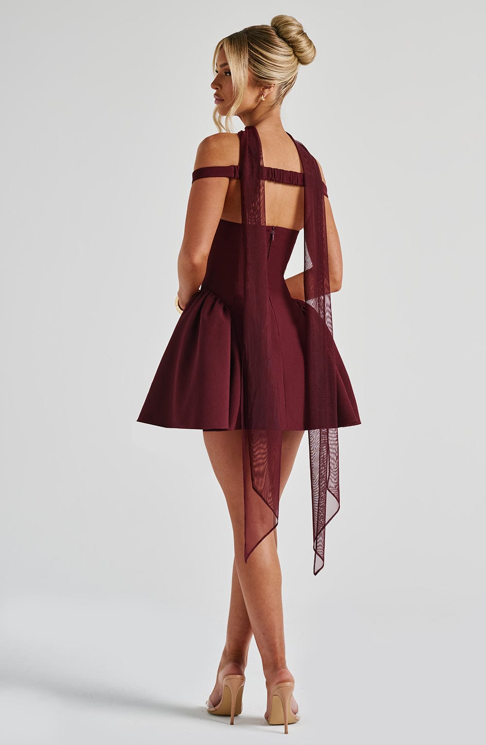minilena Marla Mini Dress Cherry Lacquer