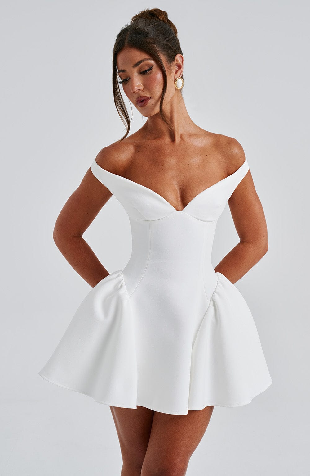 minilena Marla Mini Dress Ivory
