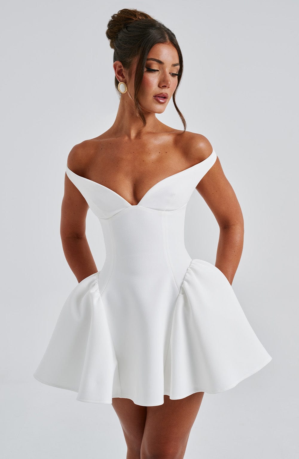minilena Marla Mini Dress Ivory