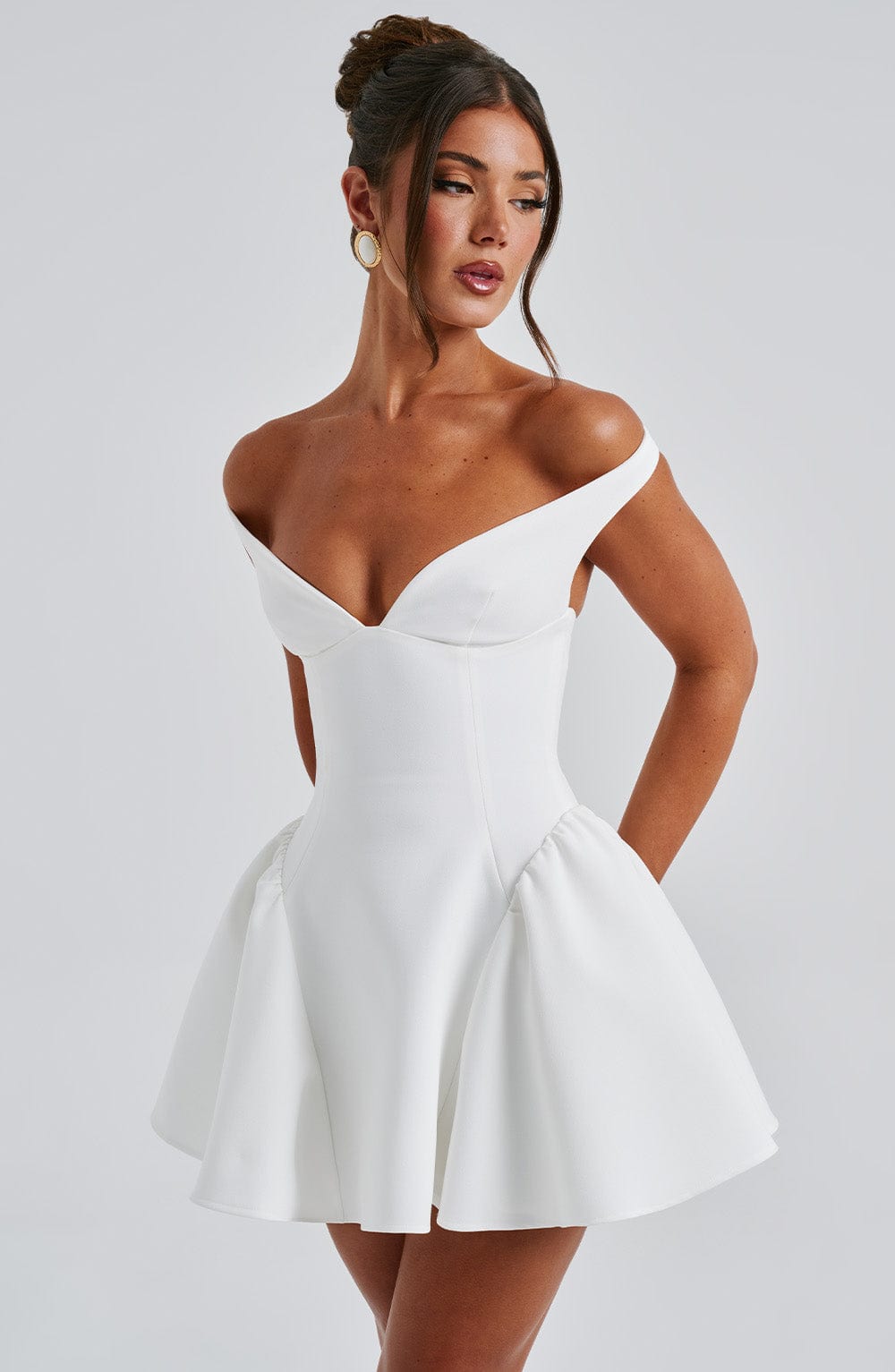 minilena Marla Mini Dress Ivory