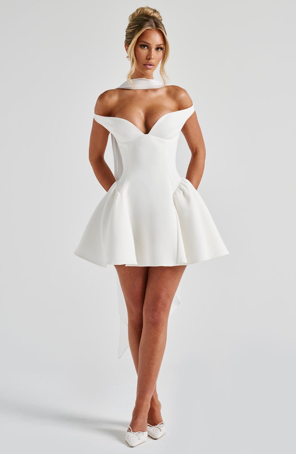 minilena Marla Mini Dress Ivory