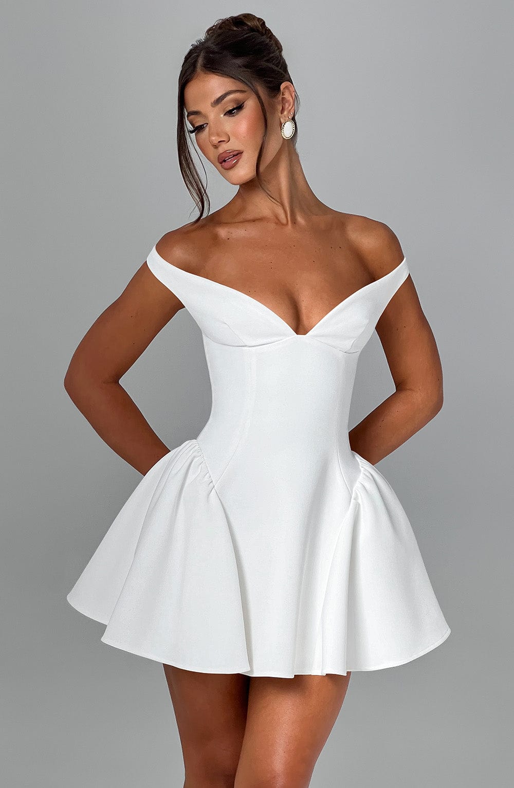 minilena Marla Mini Dress Ivory