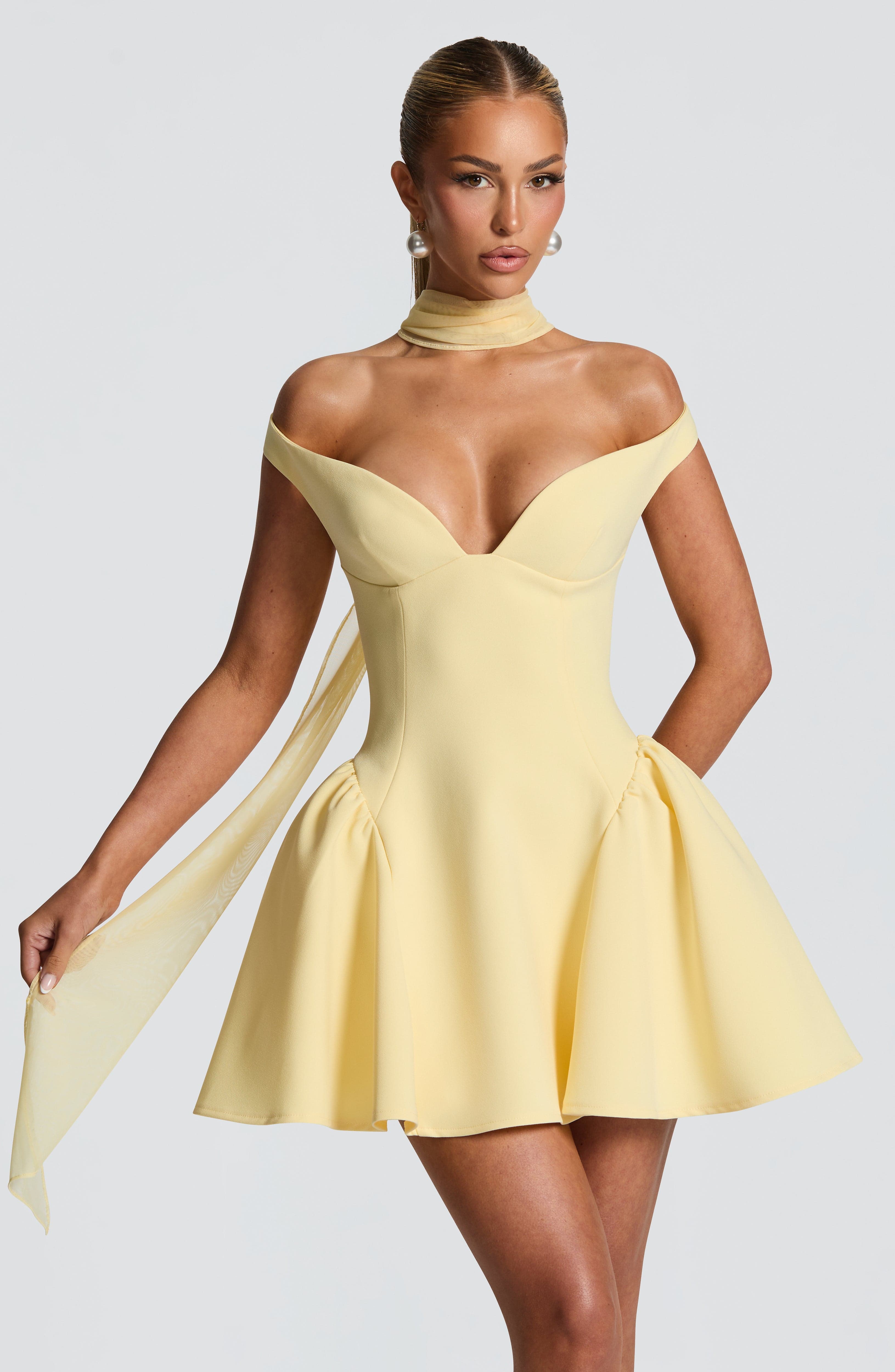 minilena Marla Mini Dress Lemon