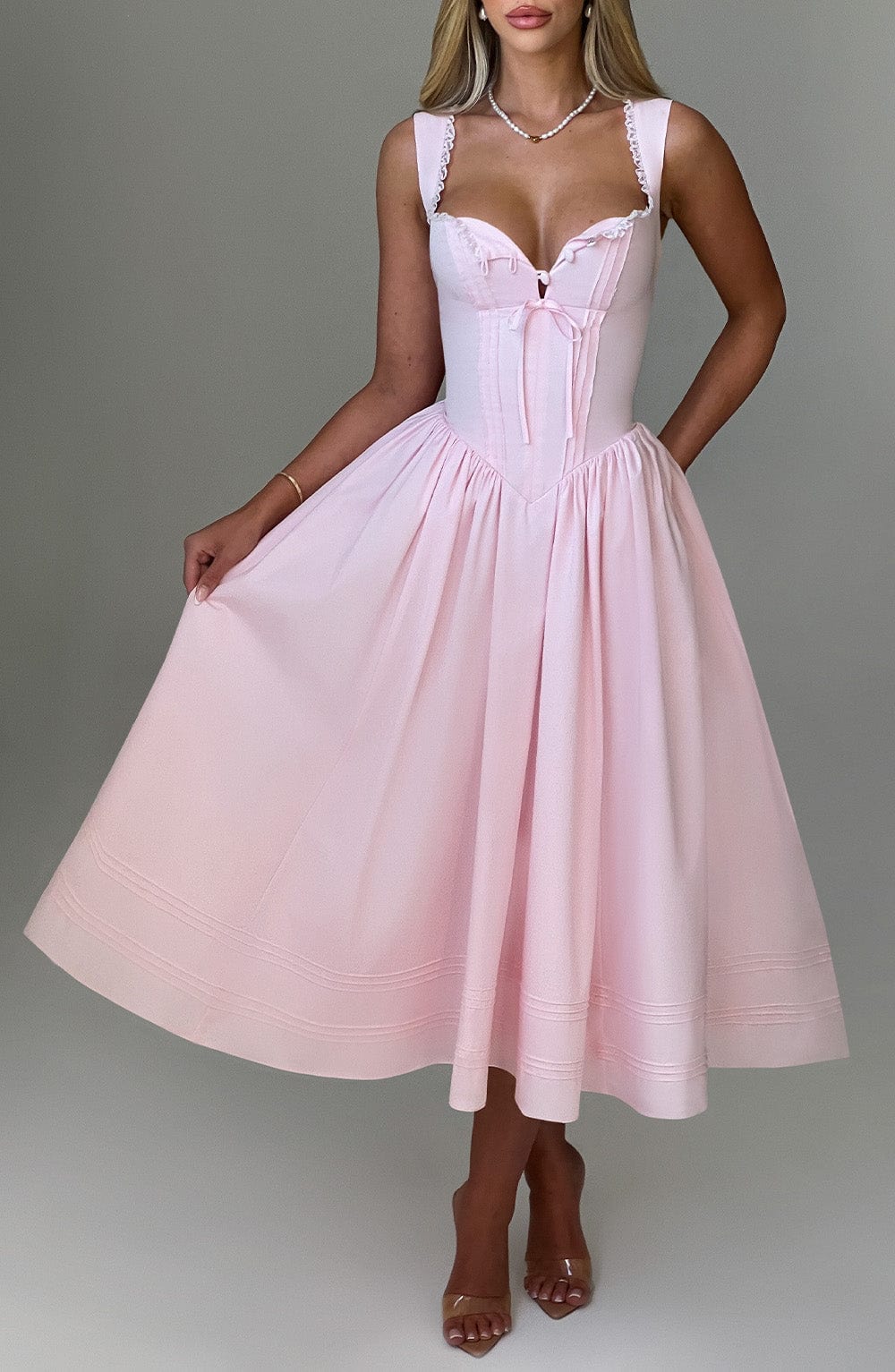minilena Marlena Midi Dress Blush