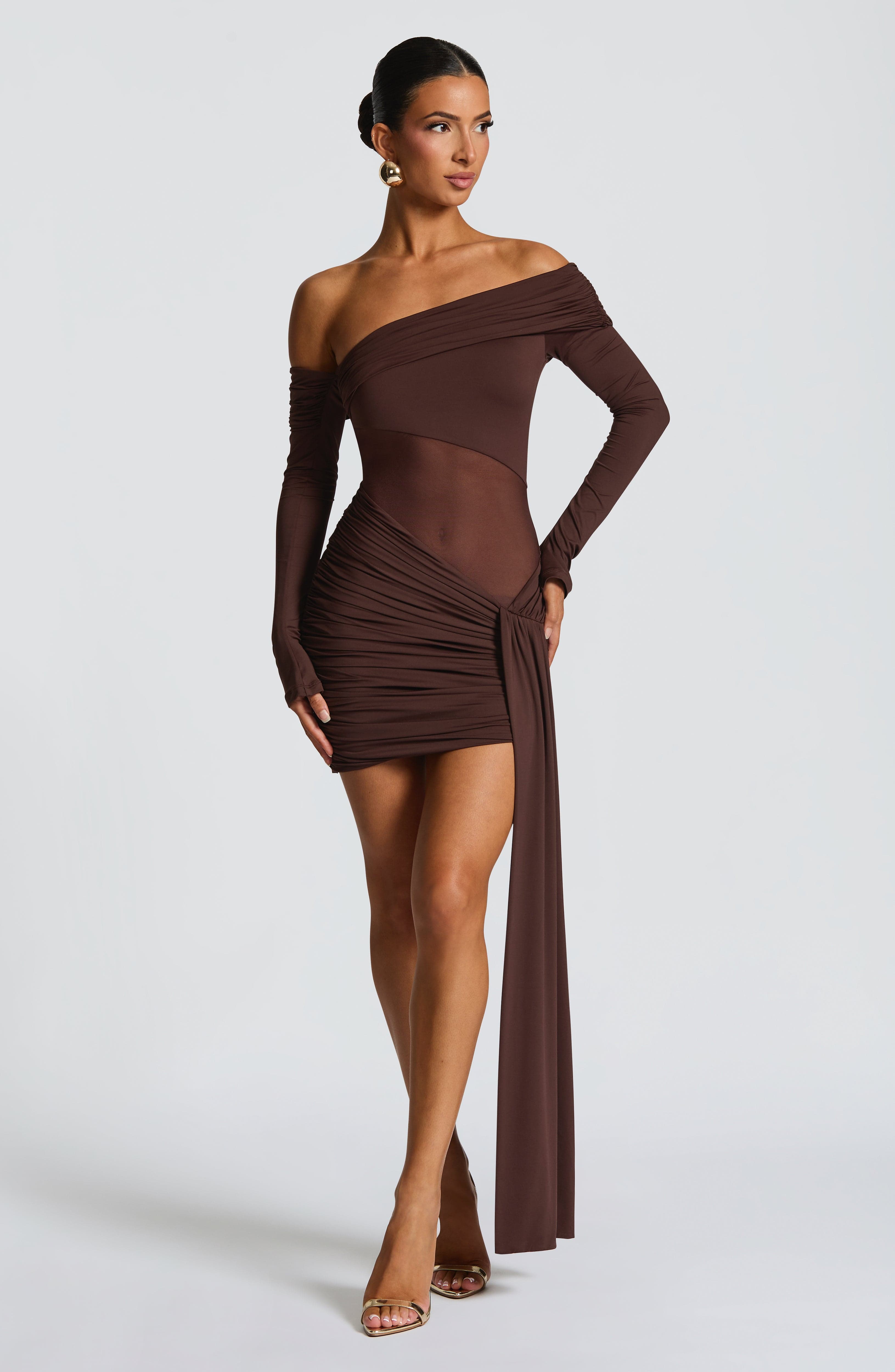 minilena Mavra Mini Dress Plum Brown