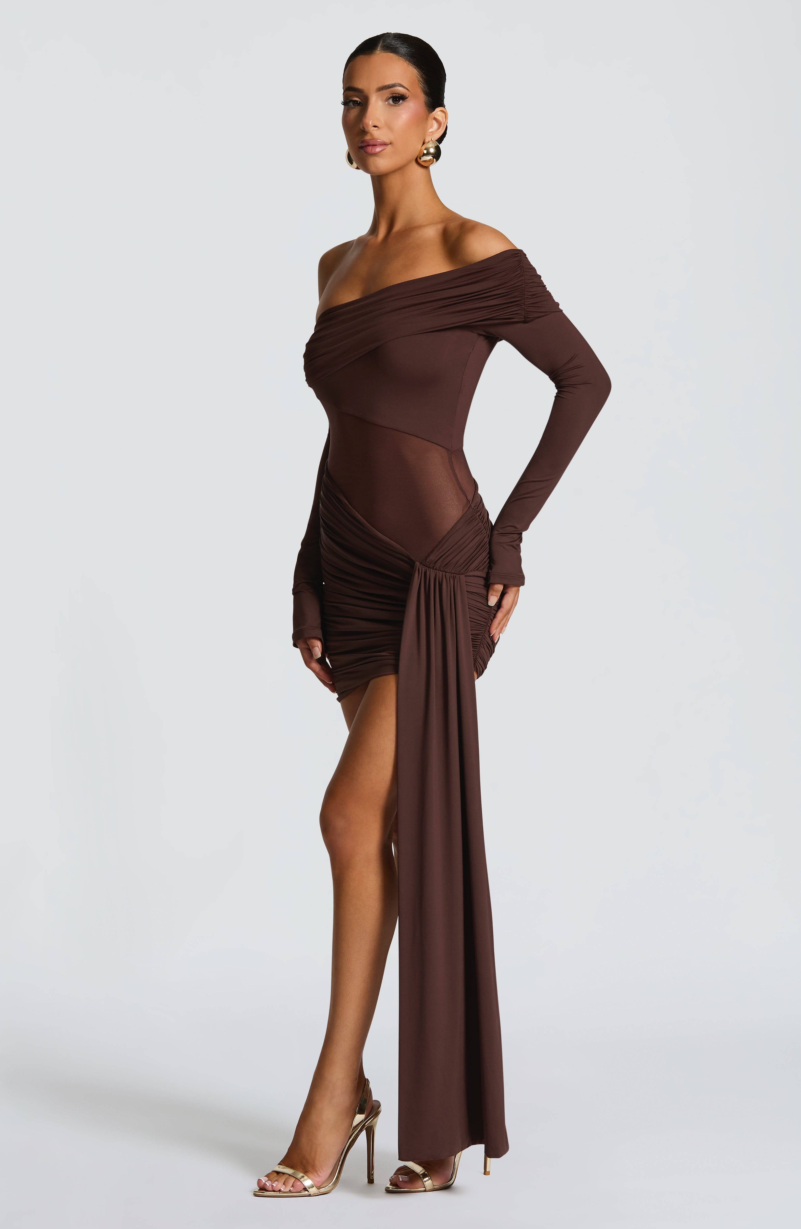 minilena Mavra Mini Dress Plum Brown