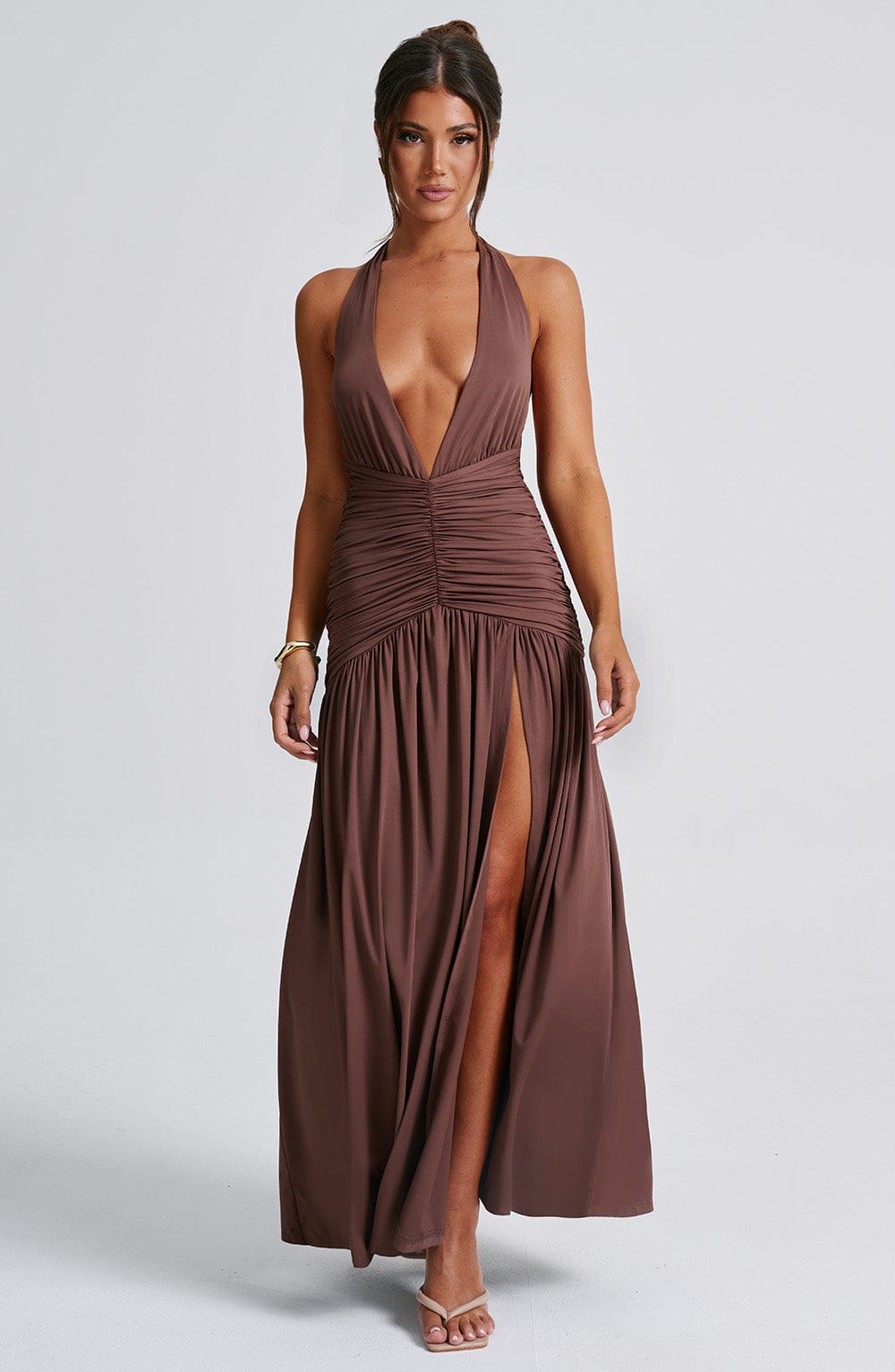 minilena Melania Maxi Dress Chocolate