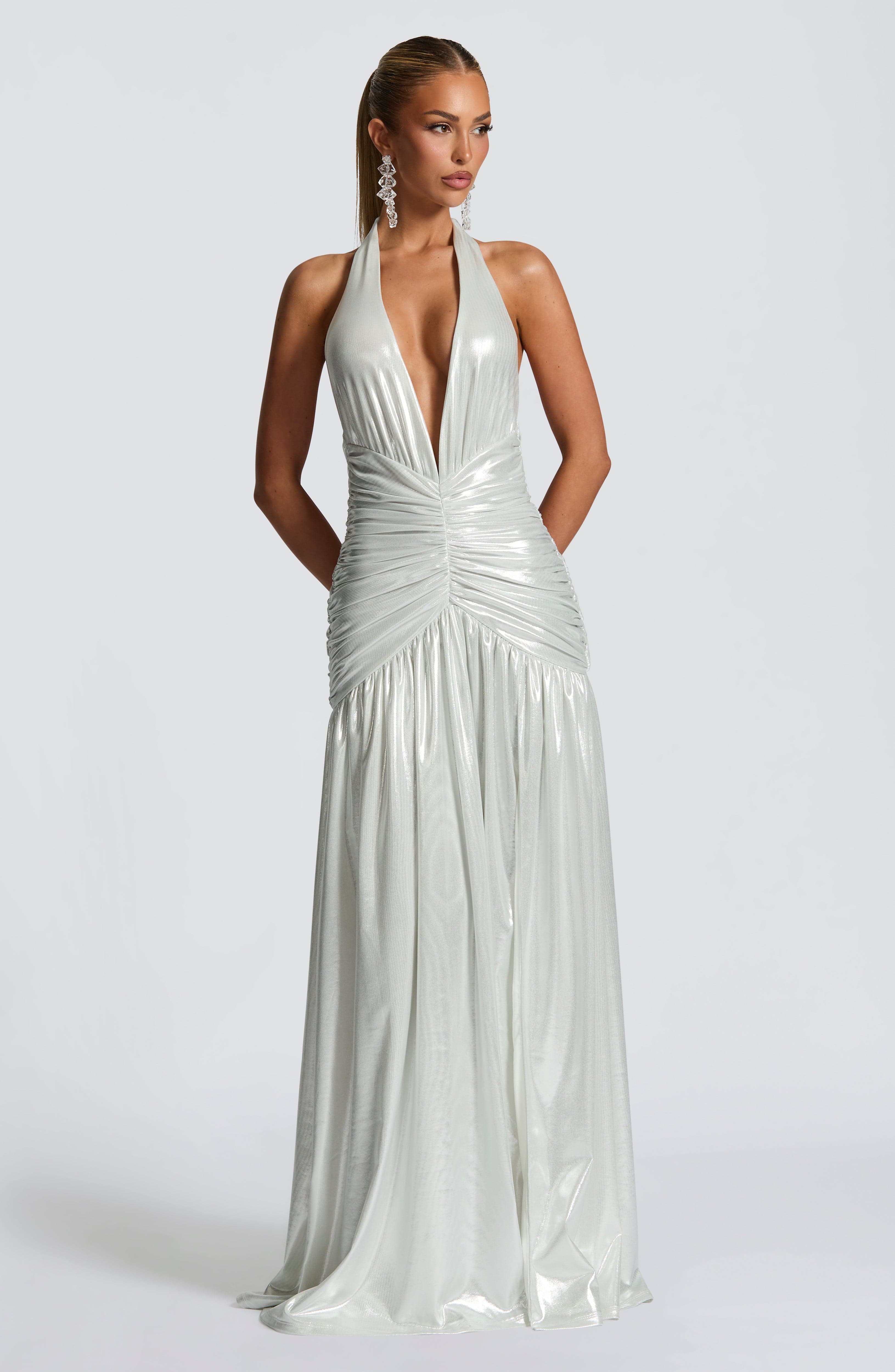 minilena Melania Maxi Dress Silver