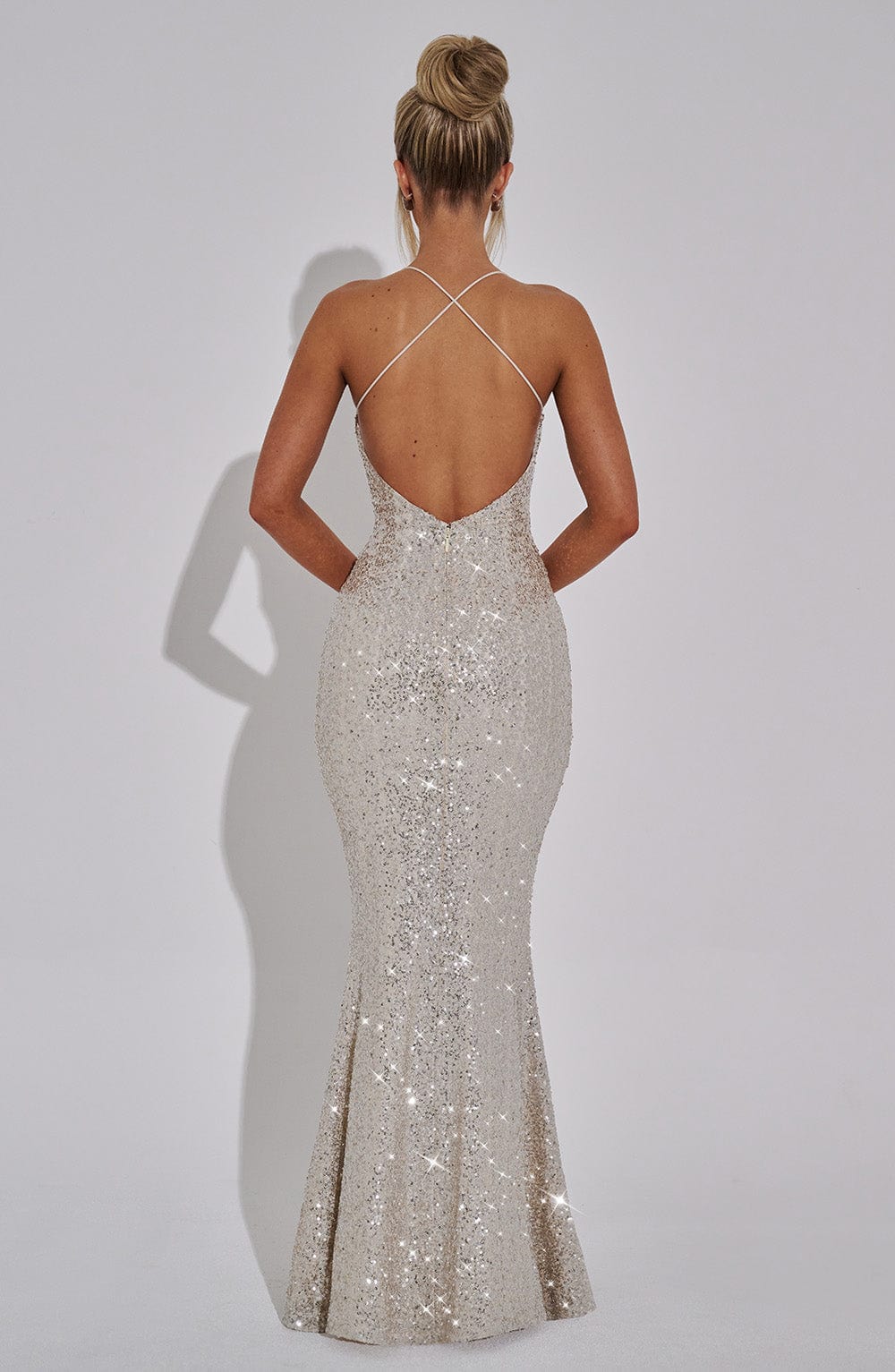 minilena Meridith Maxi Dress Champagne