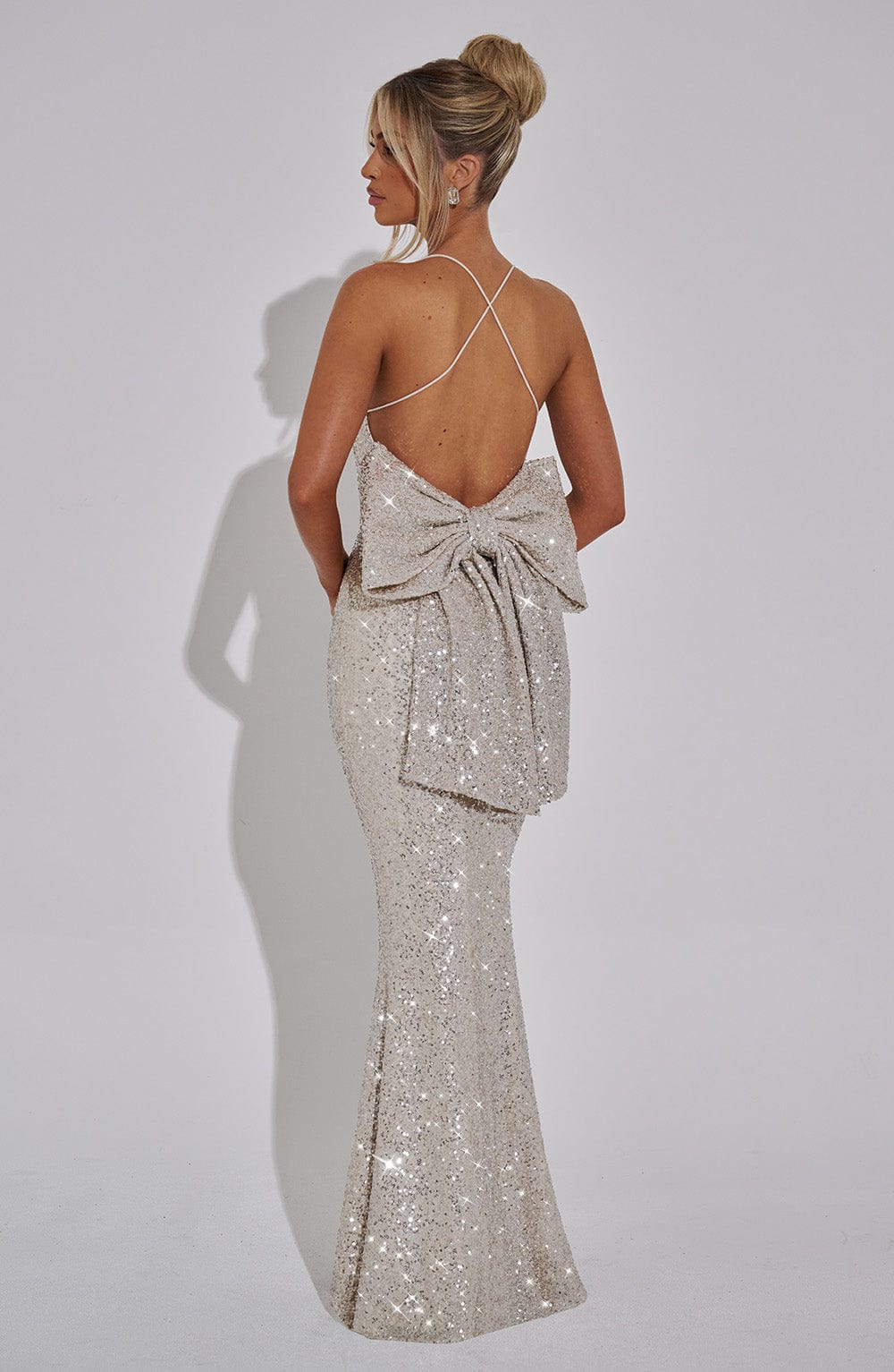 minilena Meridith Maxi Dress Champagne