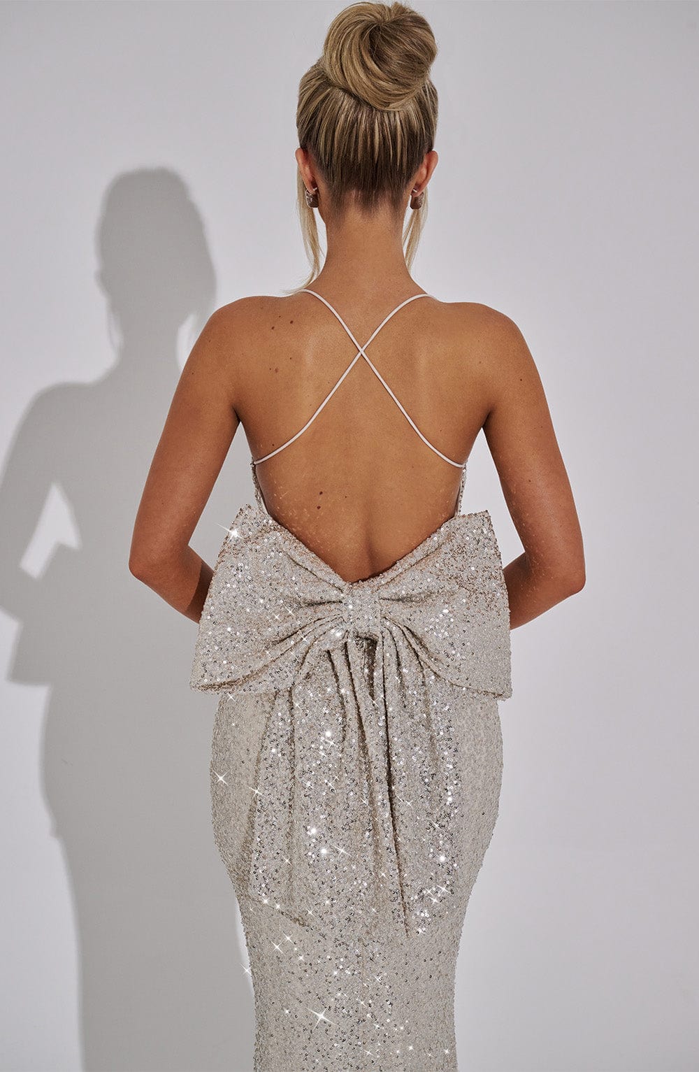 minilena Meridith Maxi Dress Champagne