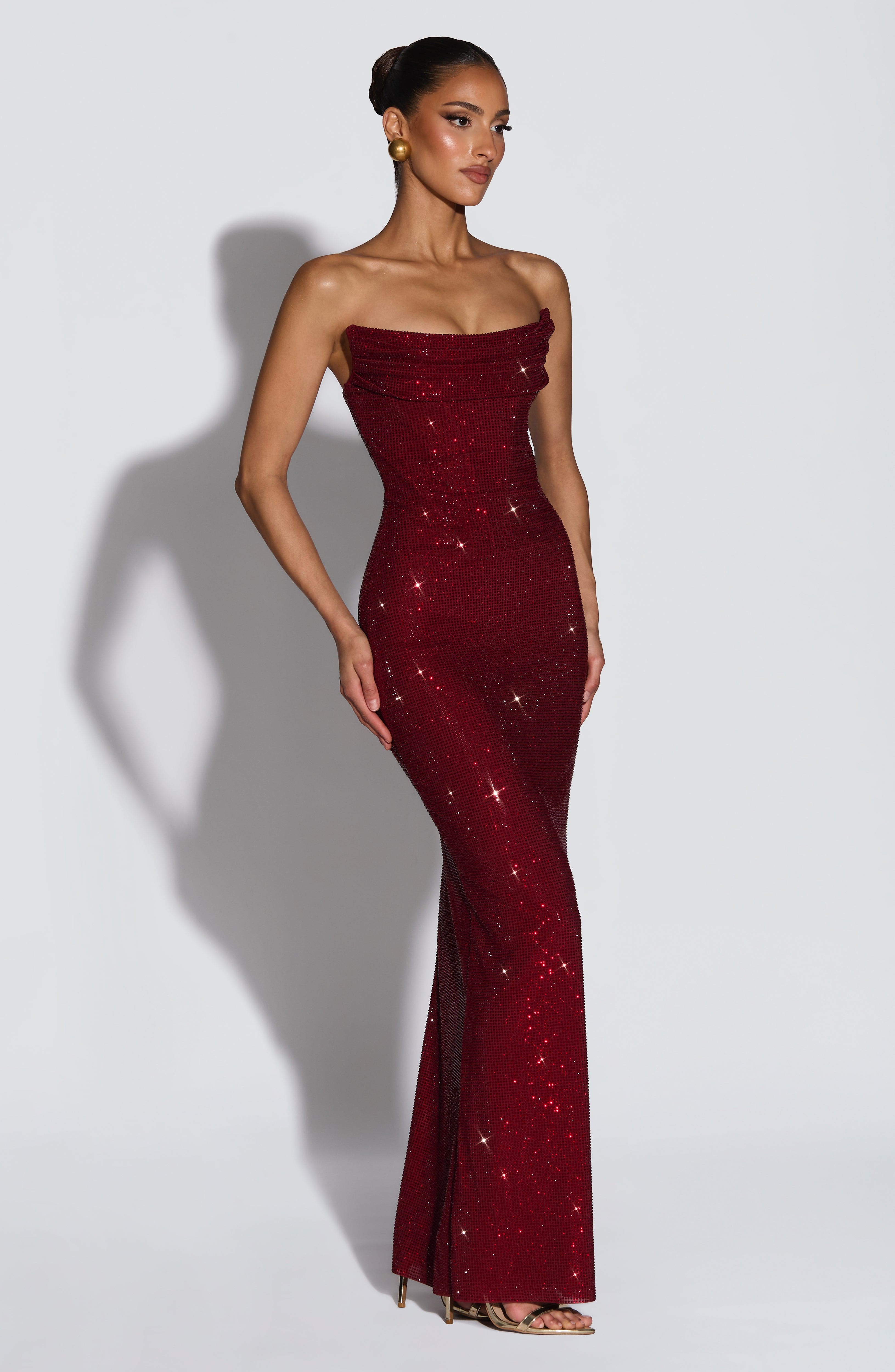 minilena Mirabella Maxi Dress Burgundy