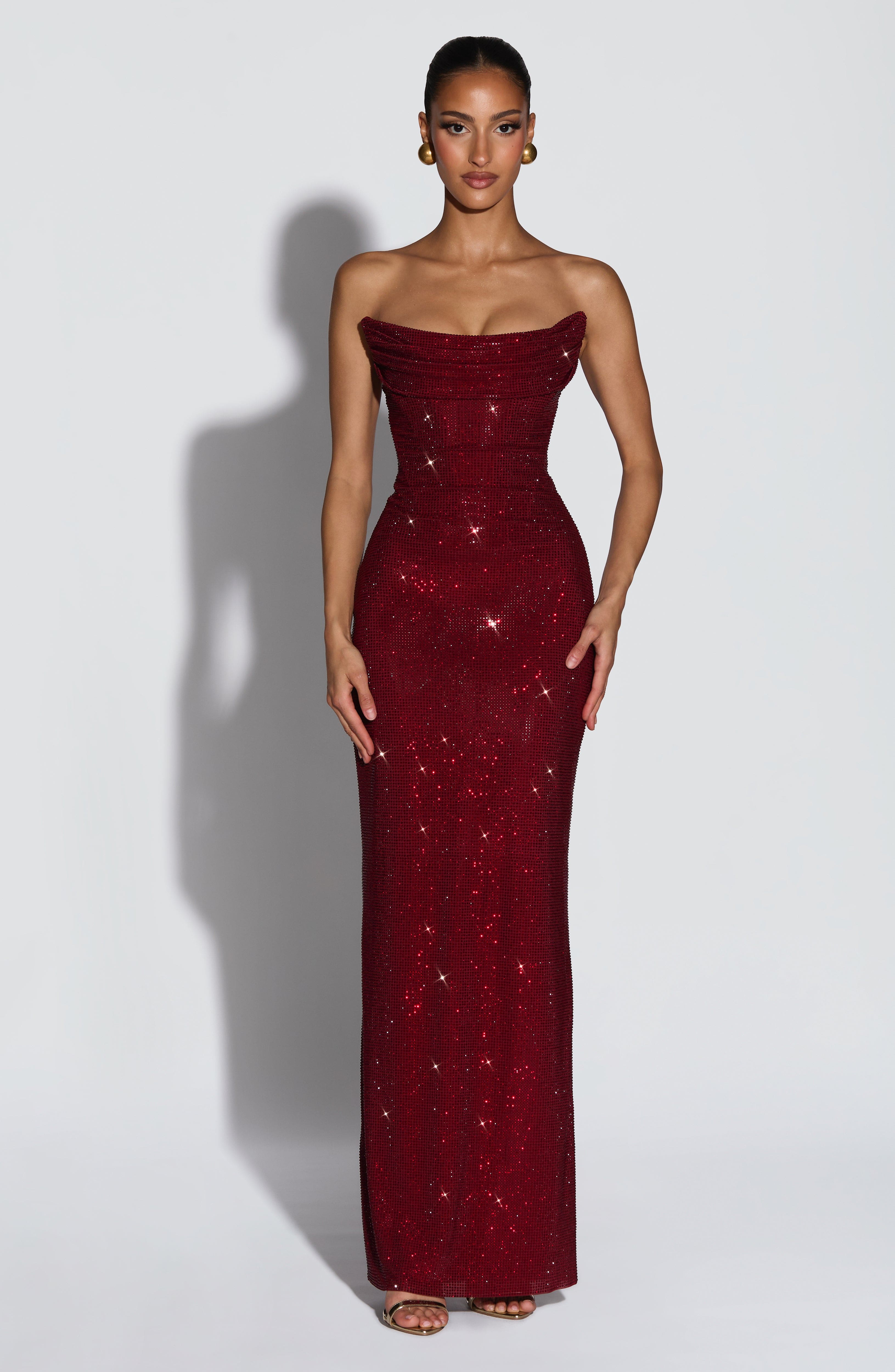 minilena Mirabella Maxi Dress Burgundy