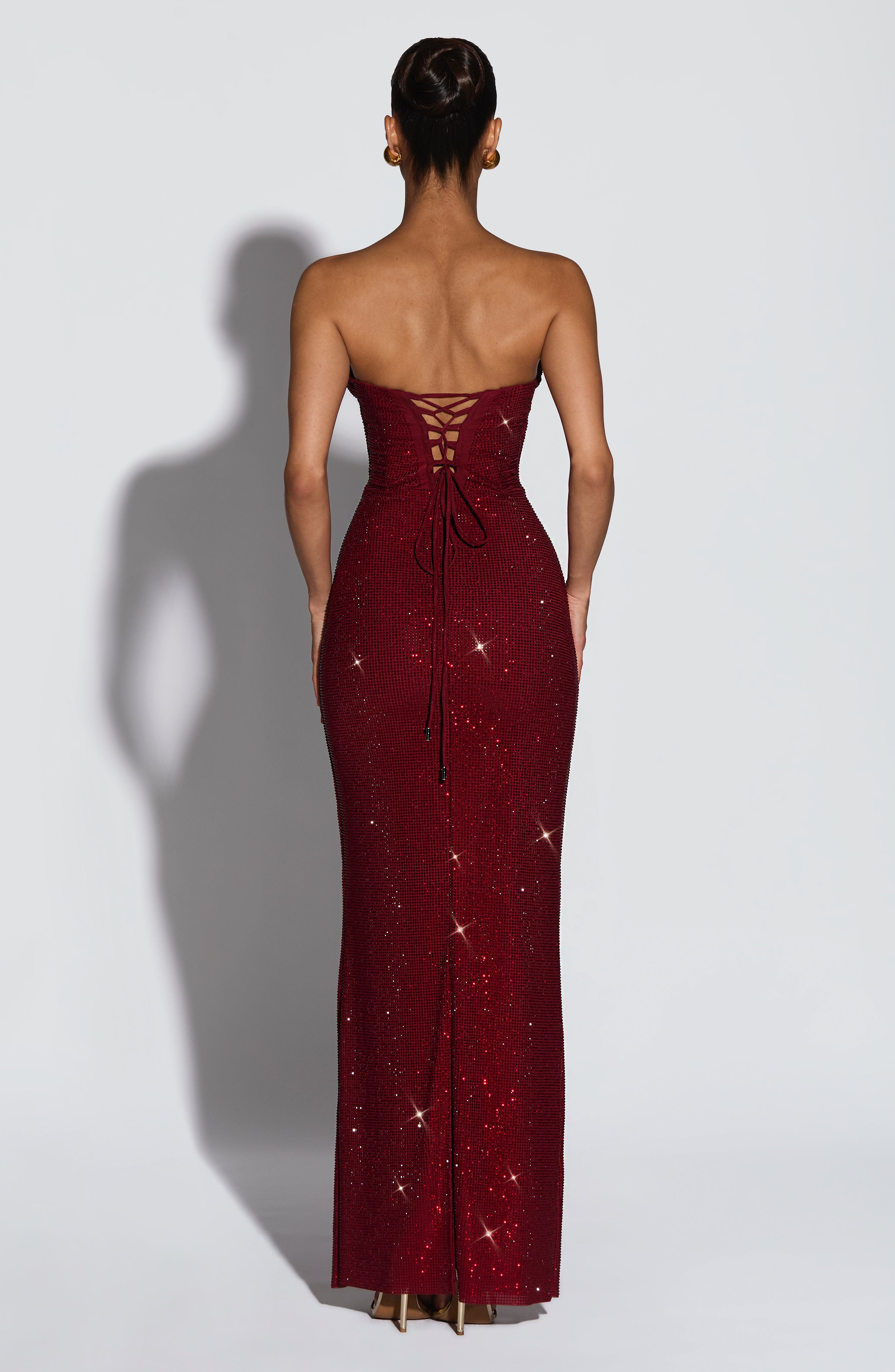 minilena Mirabella Maxi Dress Burgundy