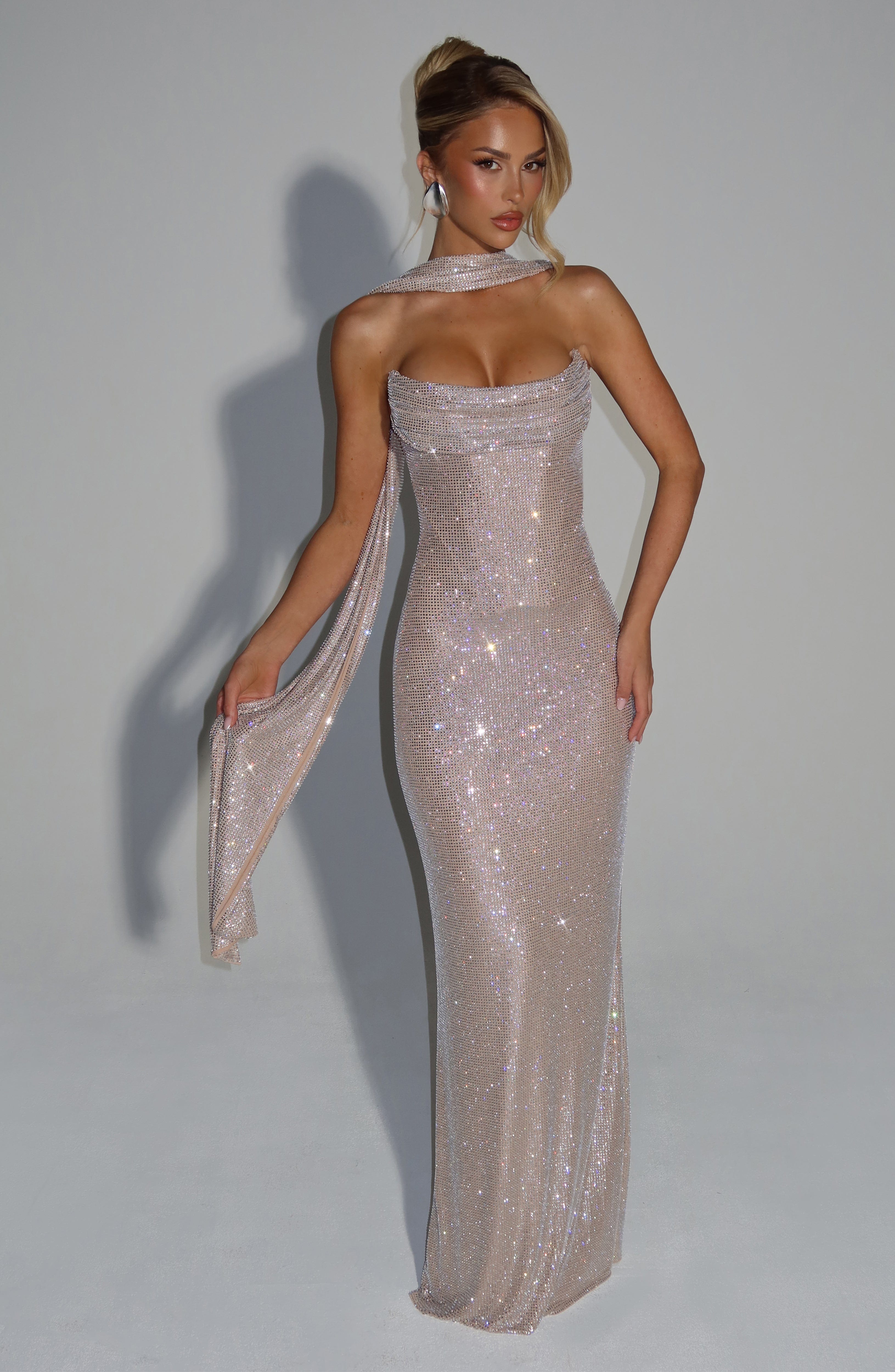 minilena Mirabella Maxi Dress Nude