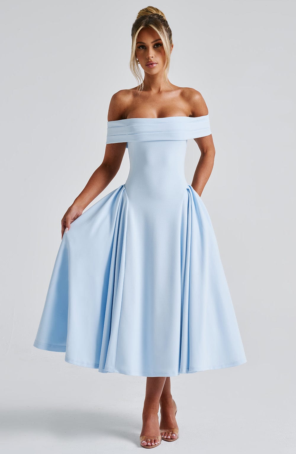 minilena Miranda Midi Dress Blue