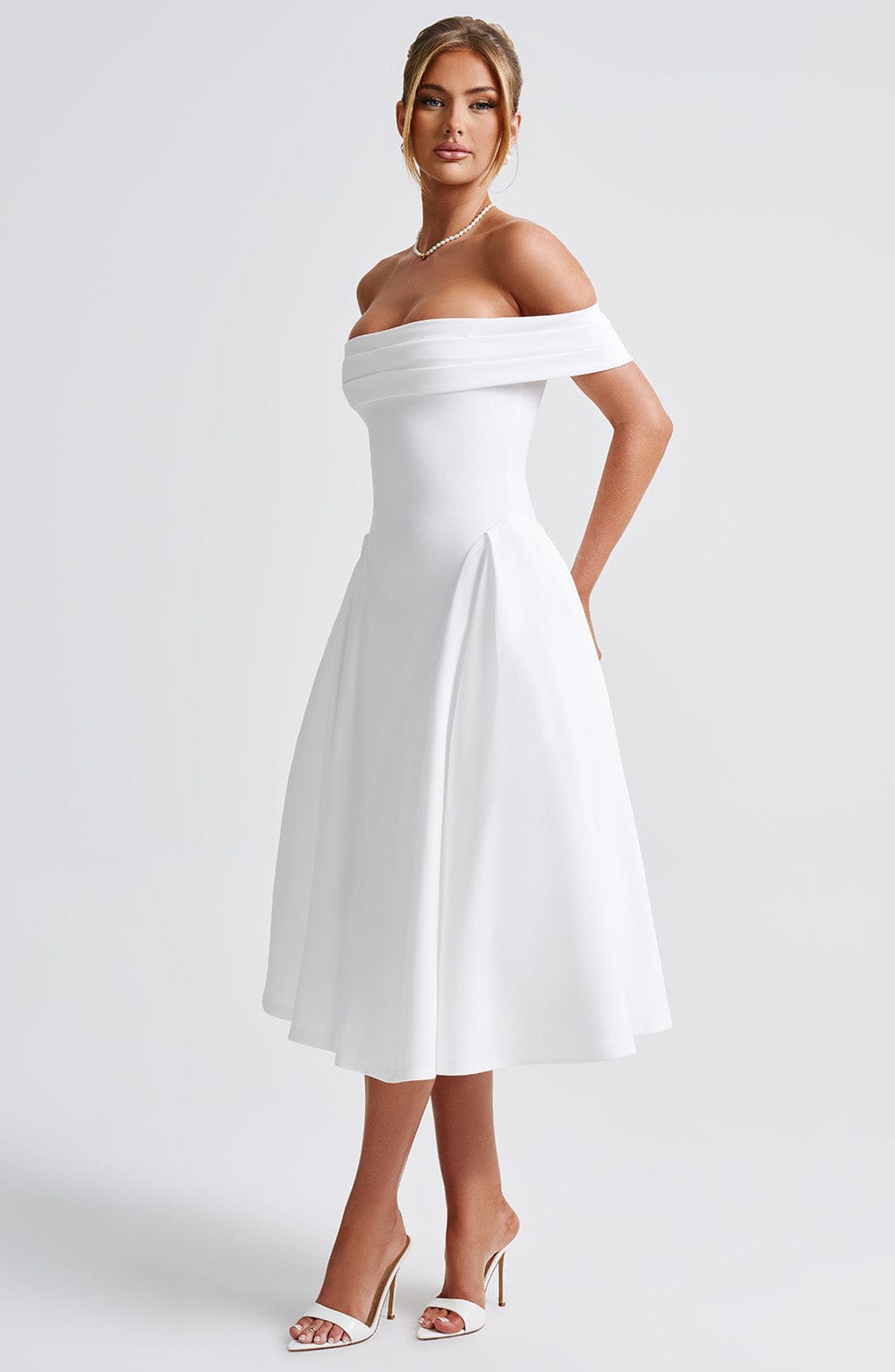 minilena Miranda Midi Dress Ivory