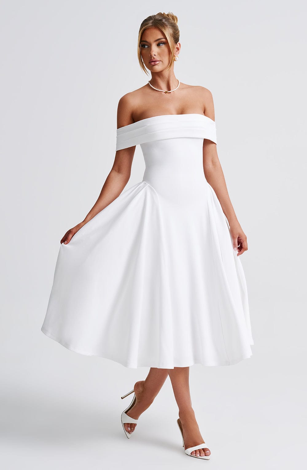 minilena Miranda Midi Dress Ivory