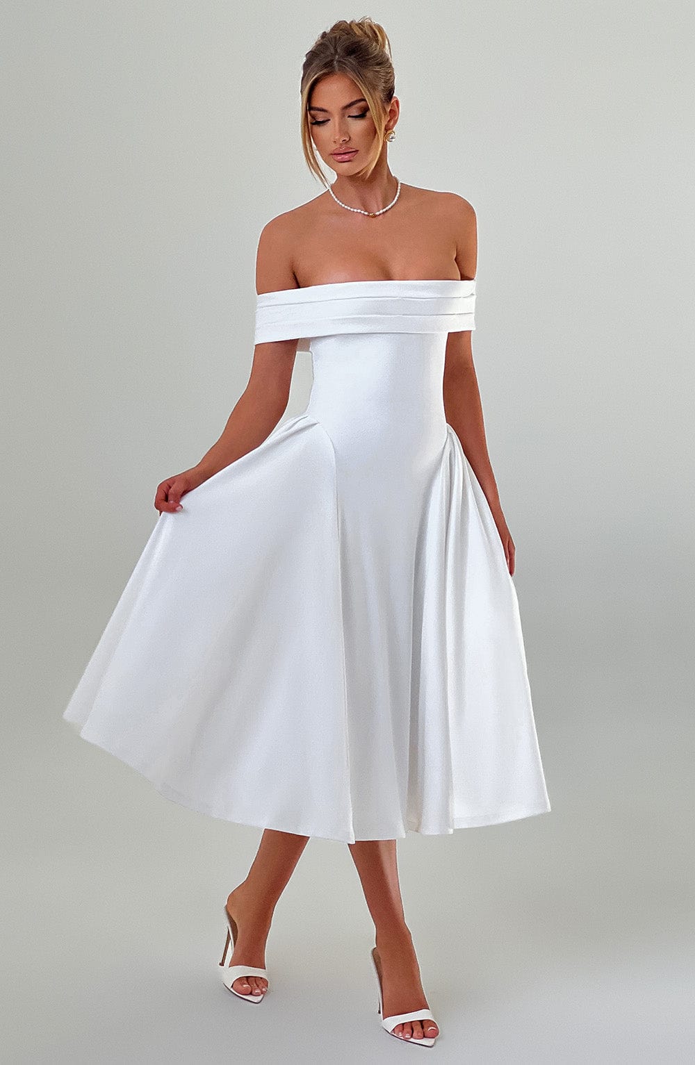 minilena Miranda Midi Dress Ivory