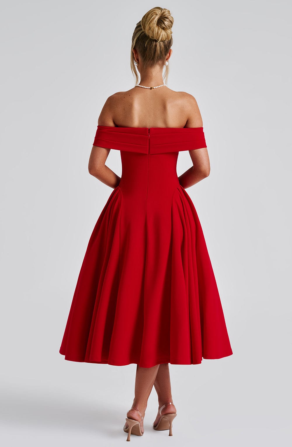 minilena Miranda Midi Dress Red