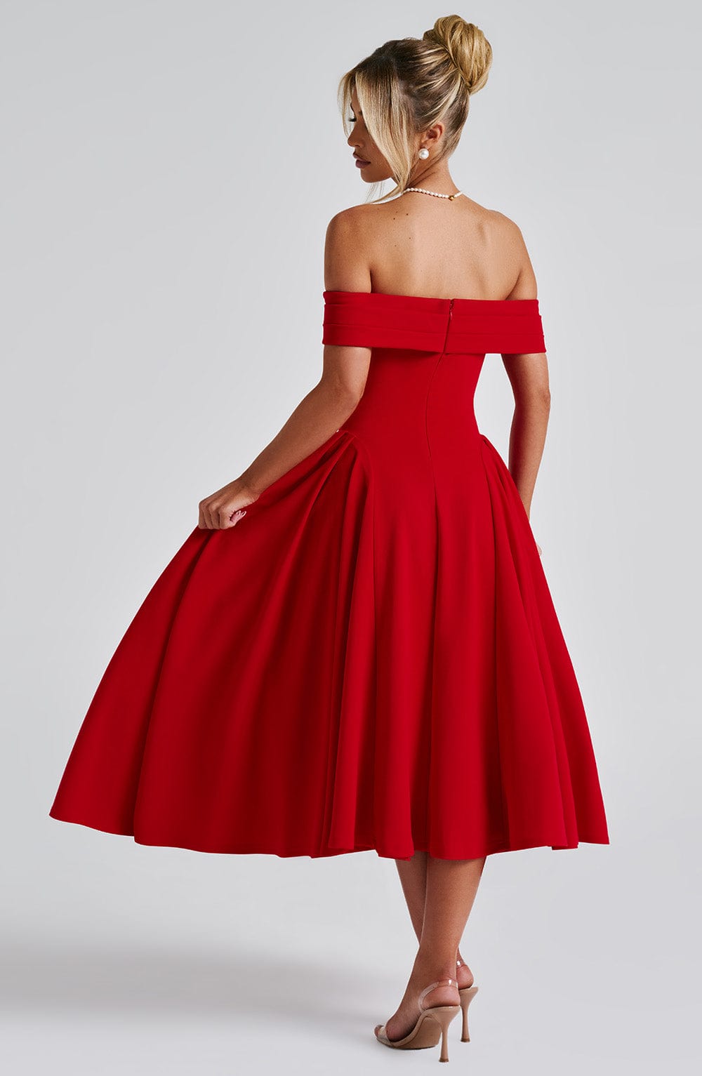 minilena Miranda Midi Dress Red