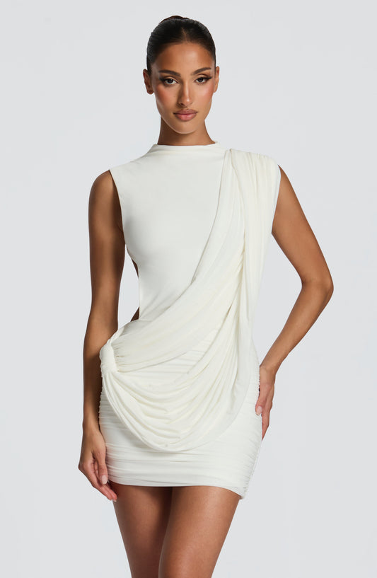 minilena Mireya Mini Dress Ivory