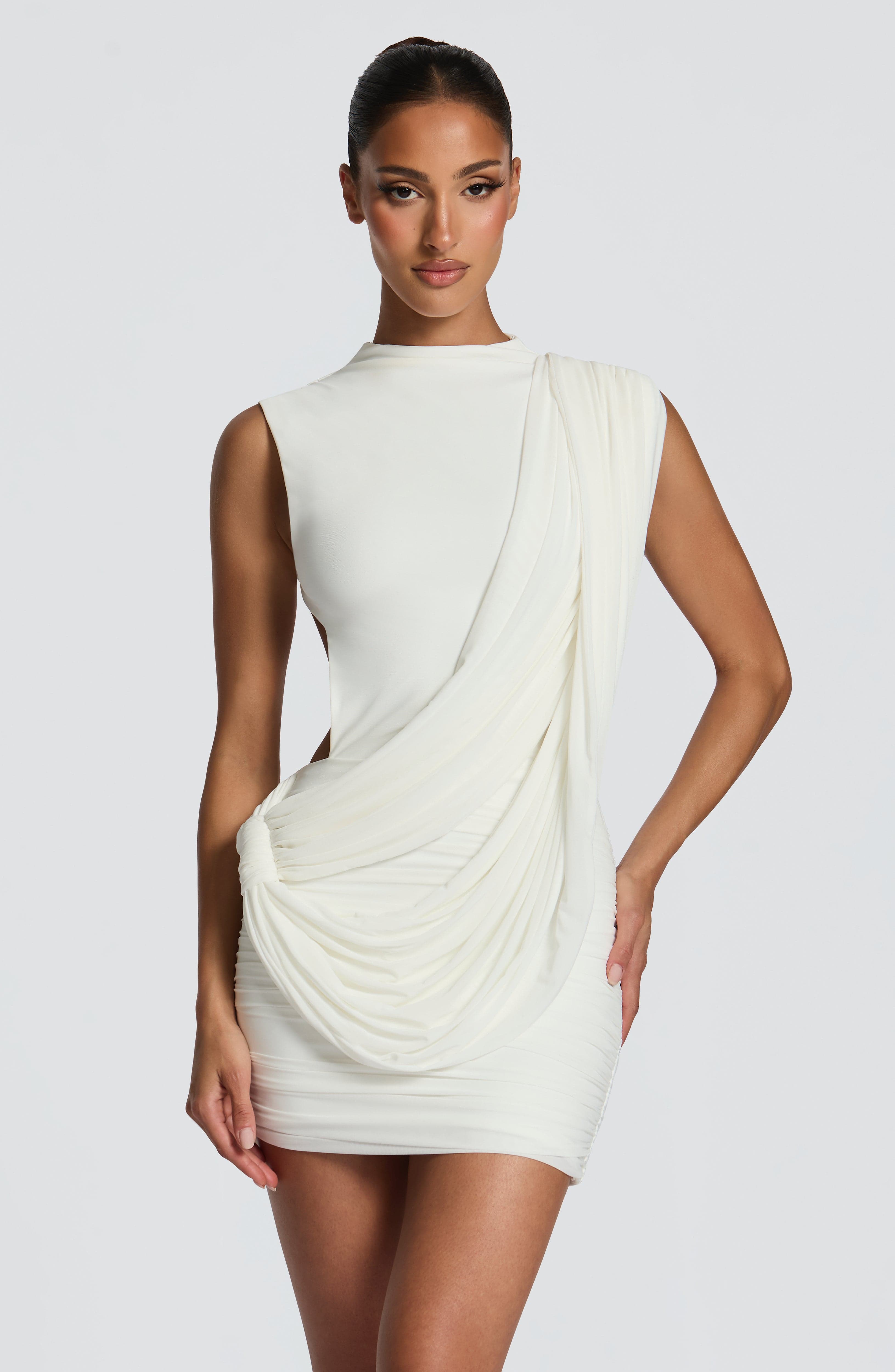 minilena Mireya Mini Dress Ivory