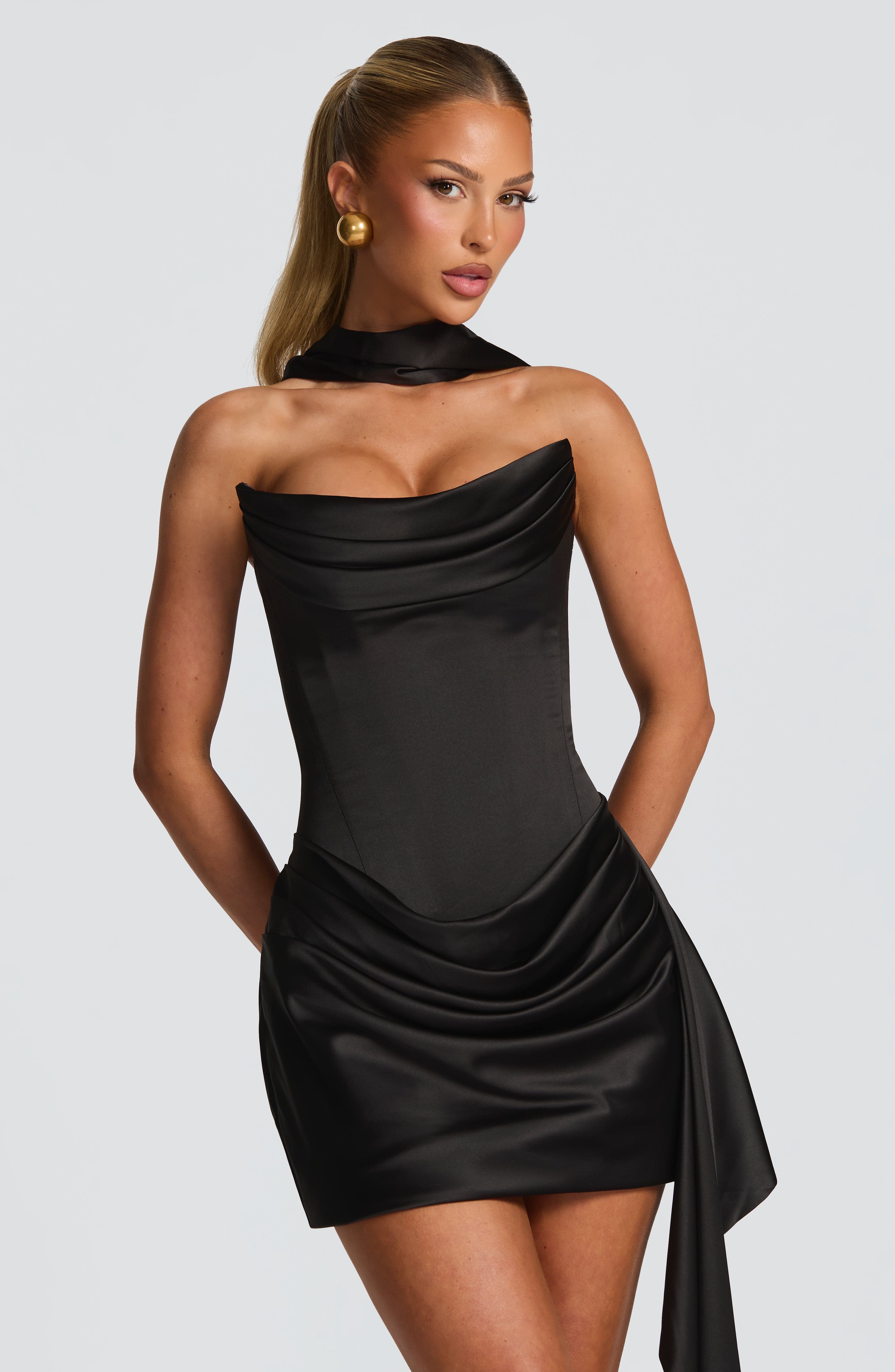 minilena Mona Mini Dress Black