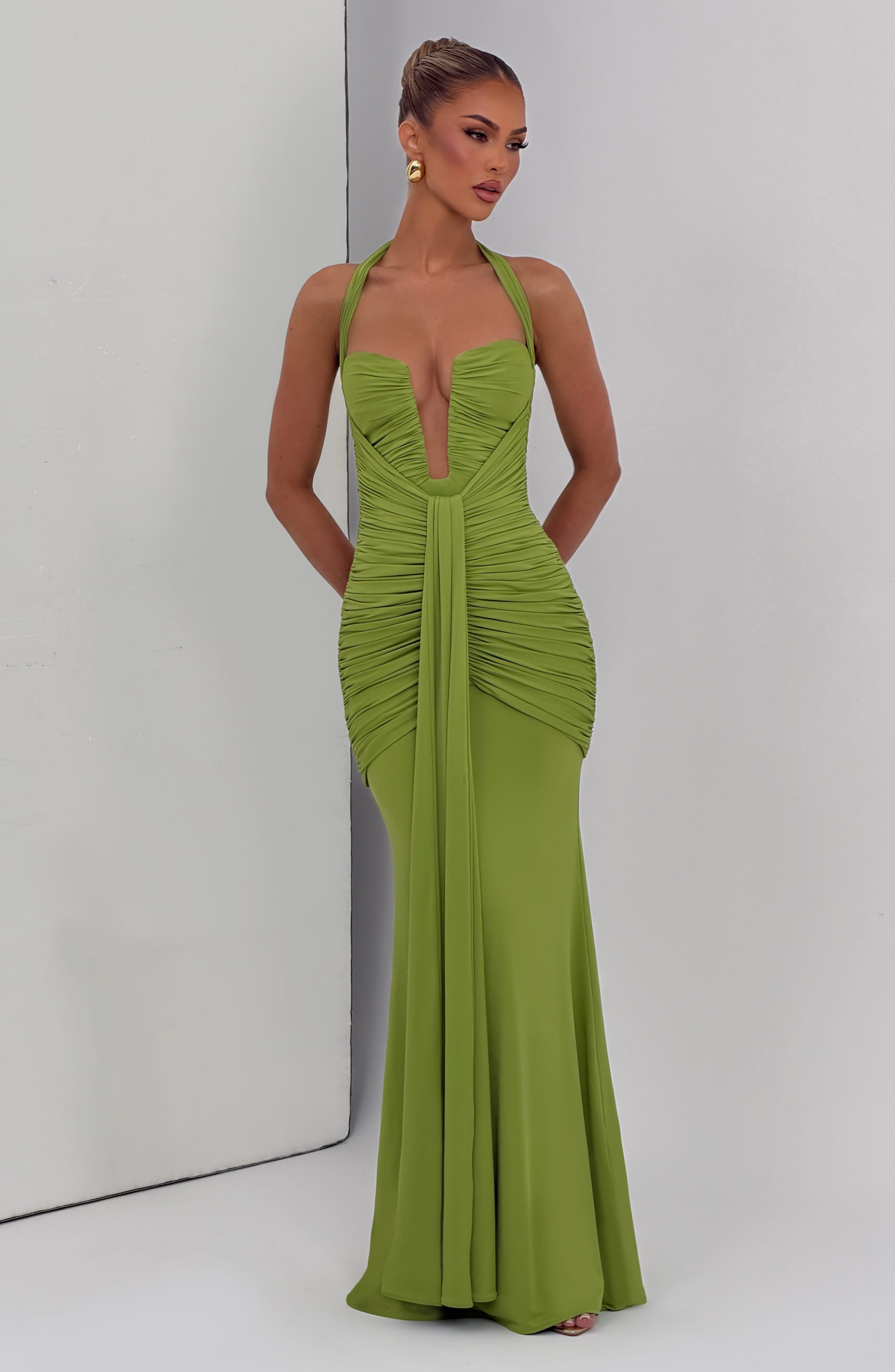 minilena Morrigan Maxi Dress Olive