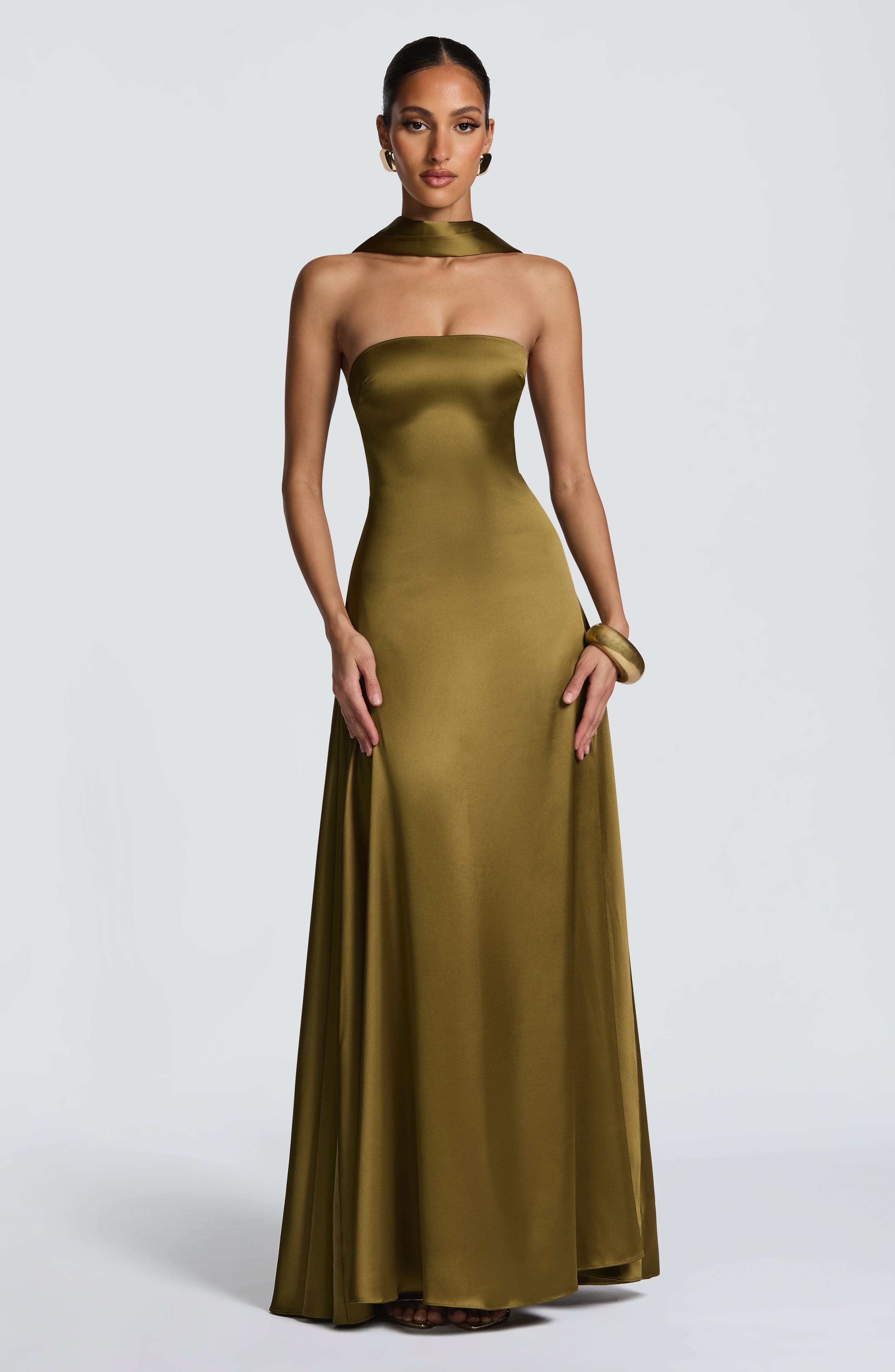 minilena Morven Maxi Dress Deep Olive