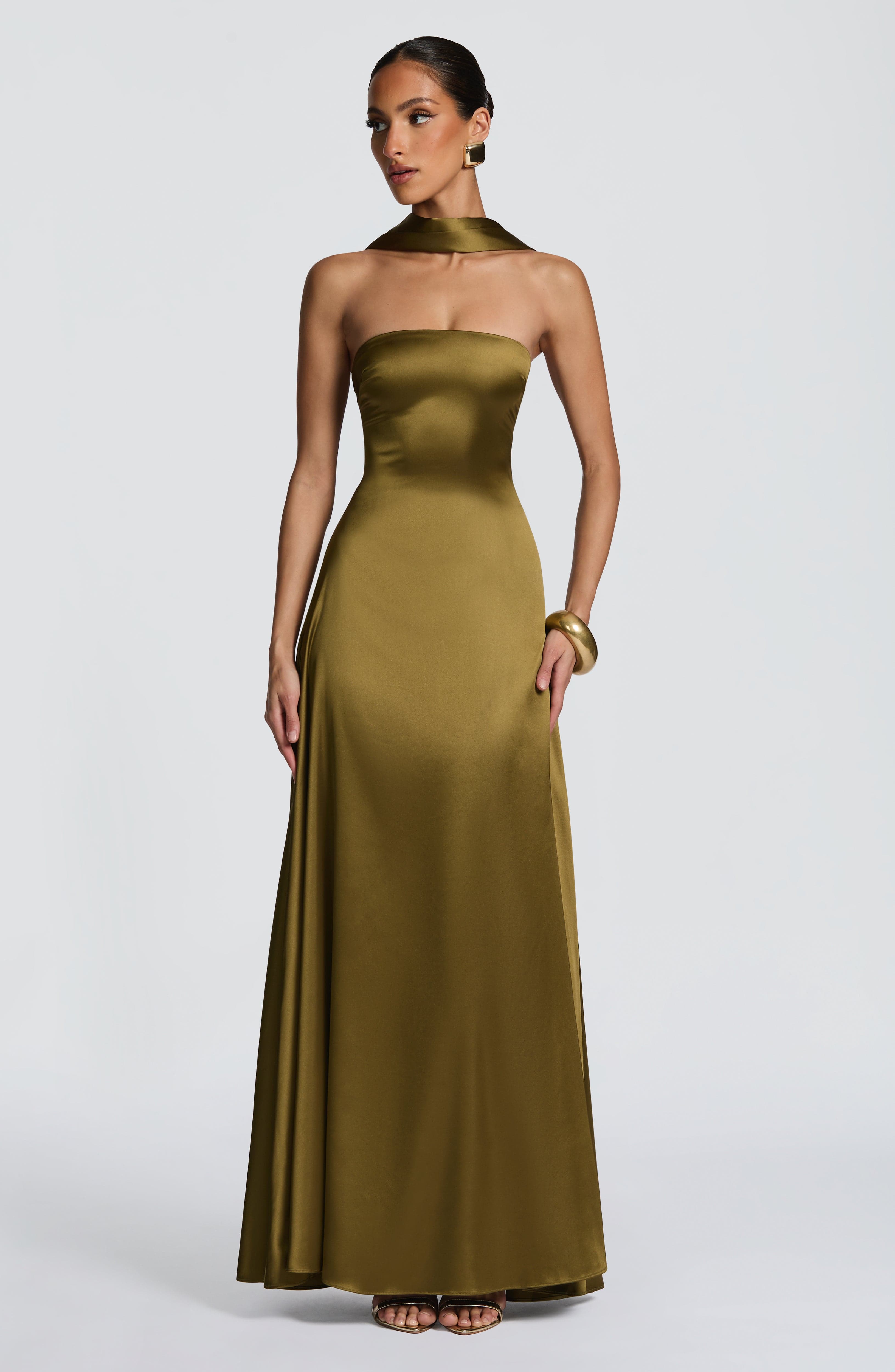 minilena Morven Maxi Dress Deep Olive