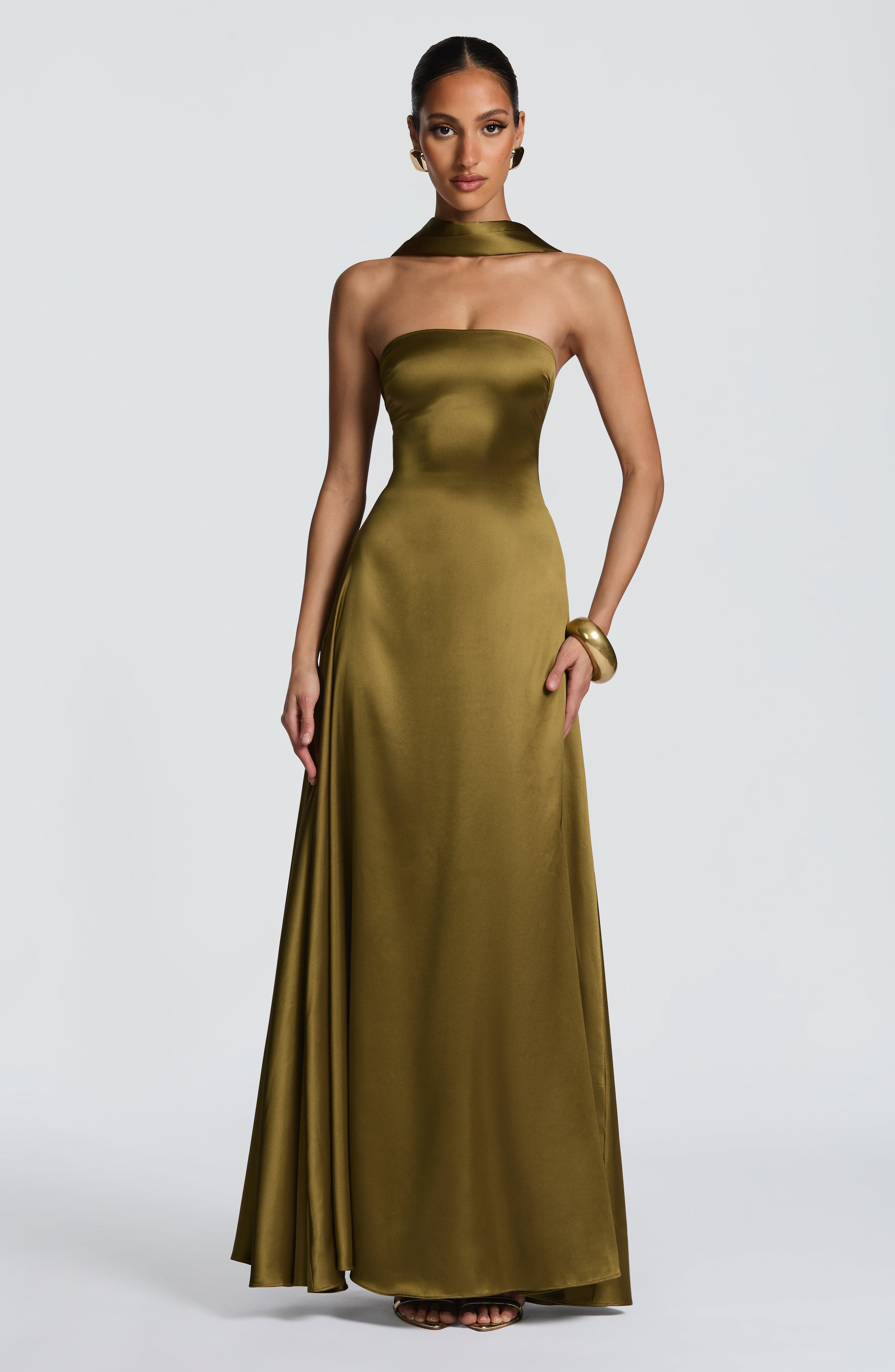 minilena Morven Maxi Dress Deep Olive