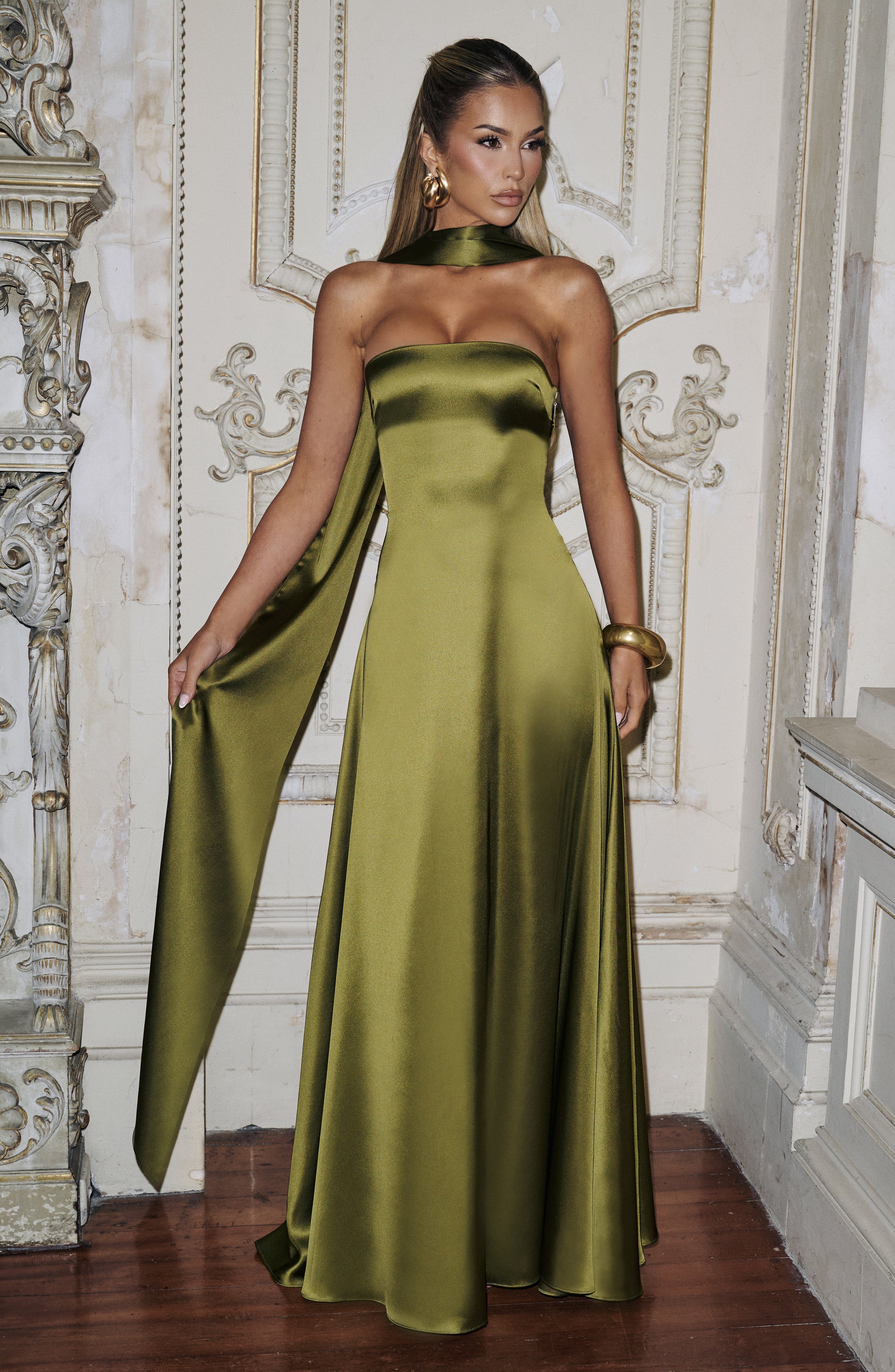 minilena Morven Maxi Dress Deep Olive