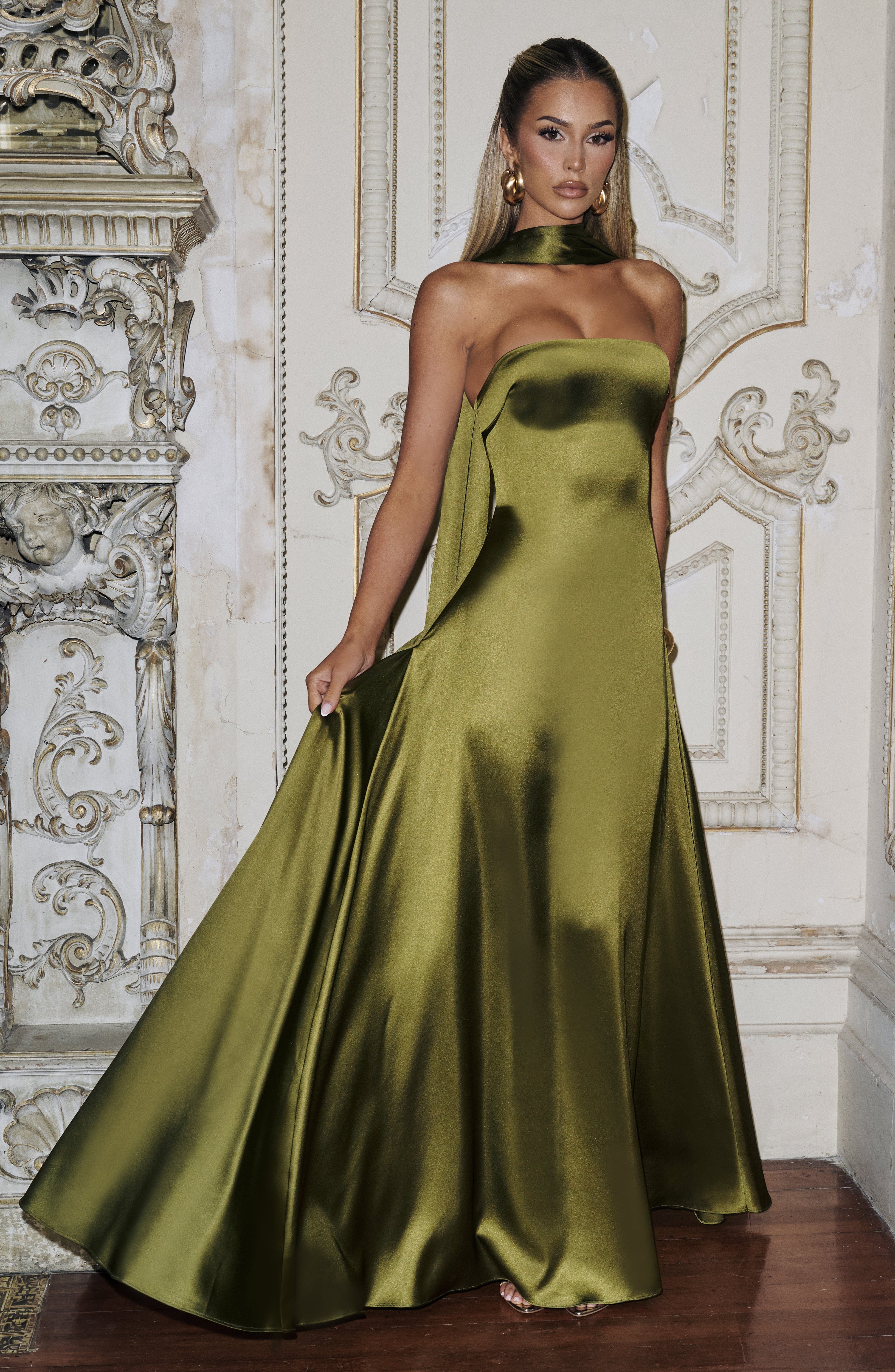 minilena Morven Maxi Dress Deep Olive