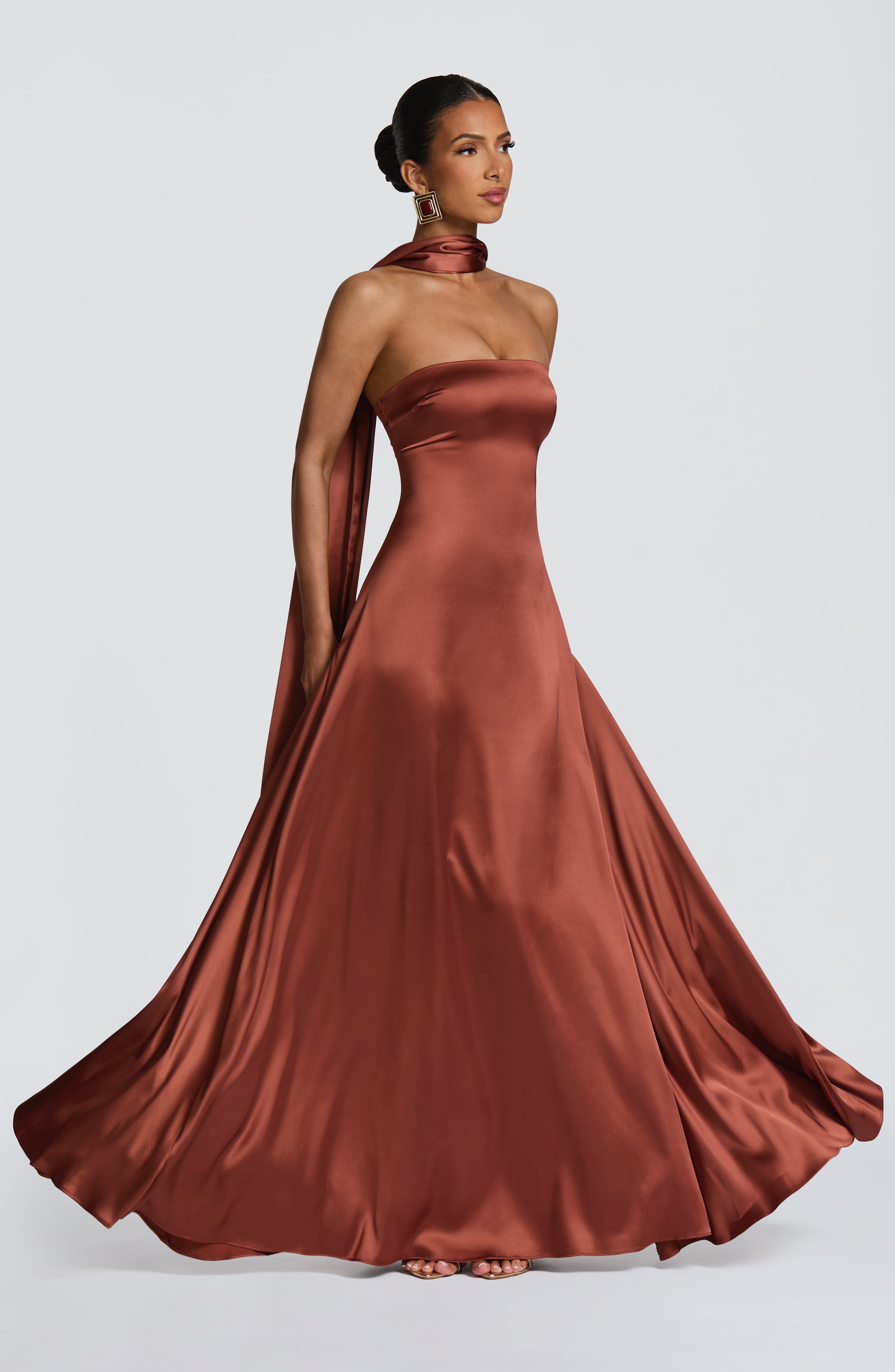 minilena Morven Maxi Dress Rust