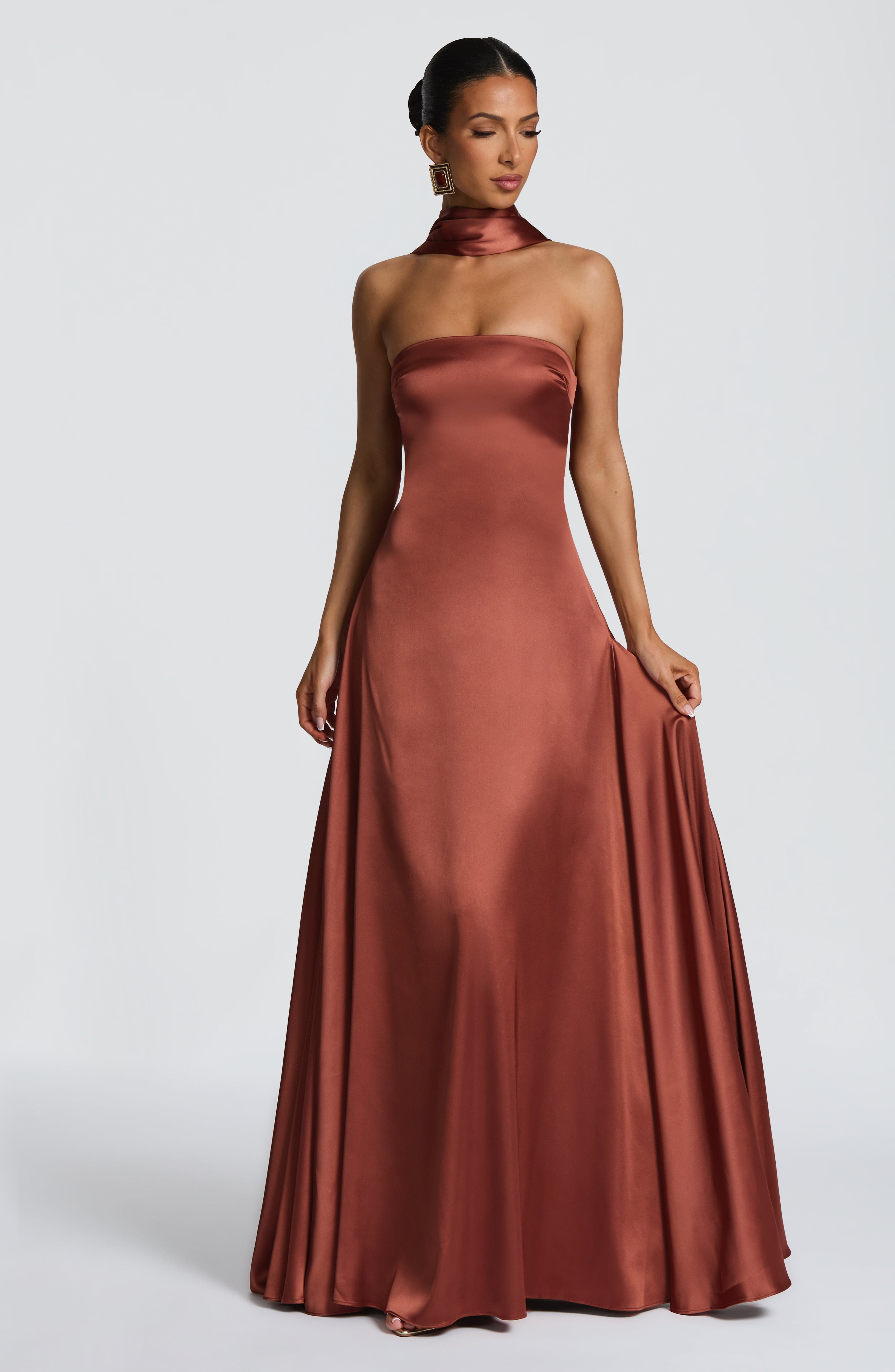 minilena Morven Maxi Dress Rust
