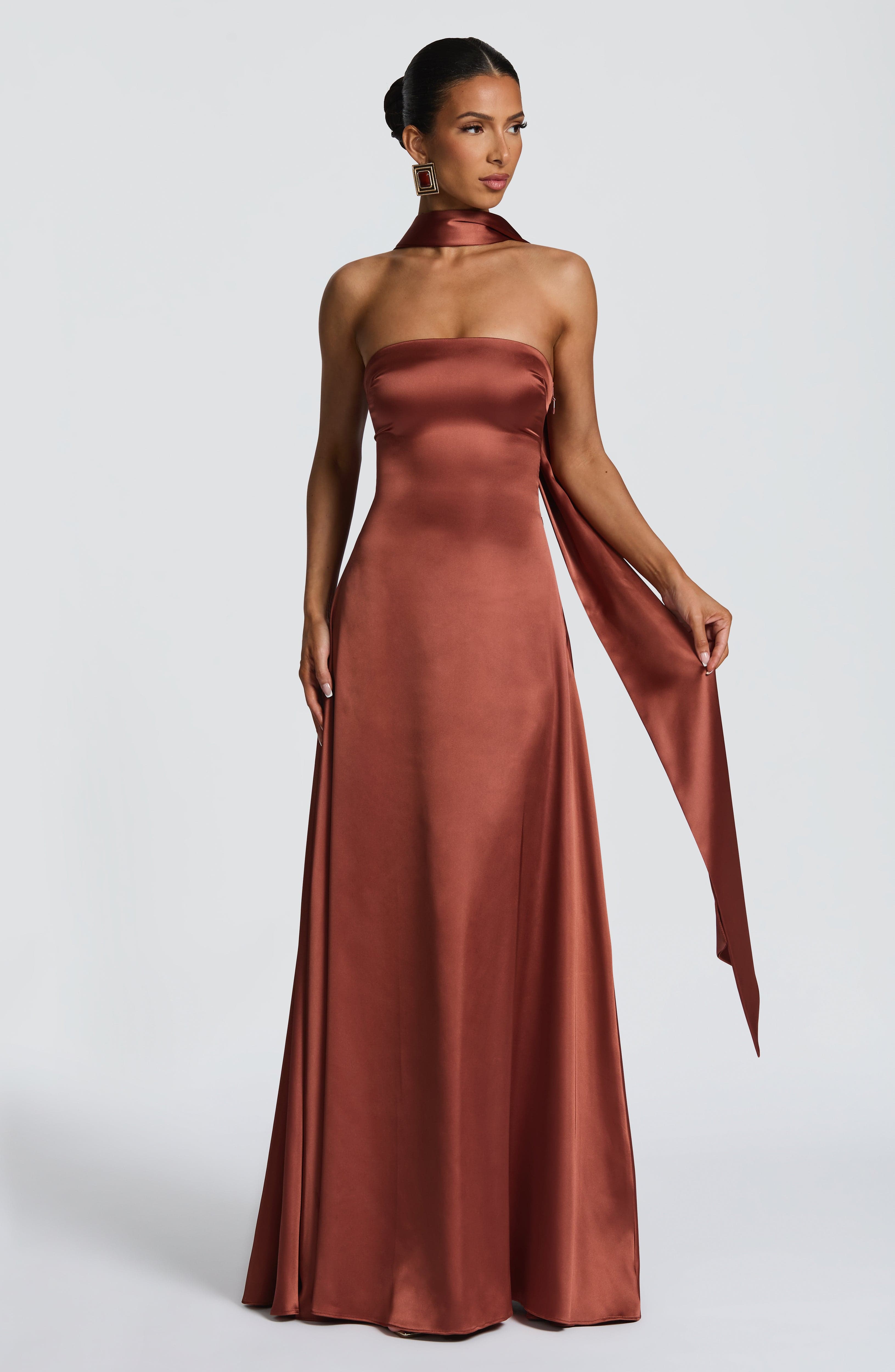 minilena Morven Maxi Dress Rust