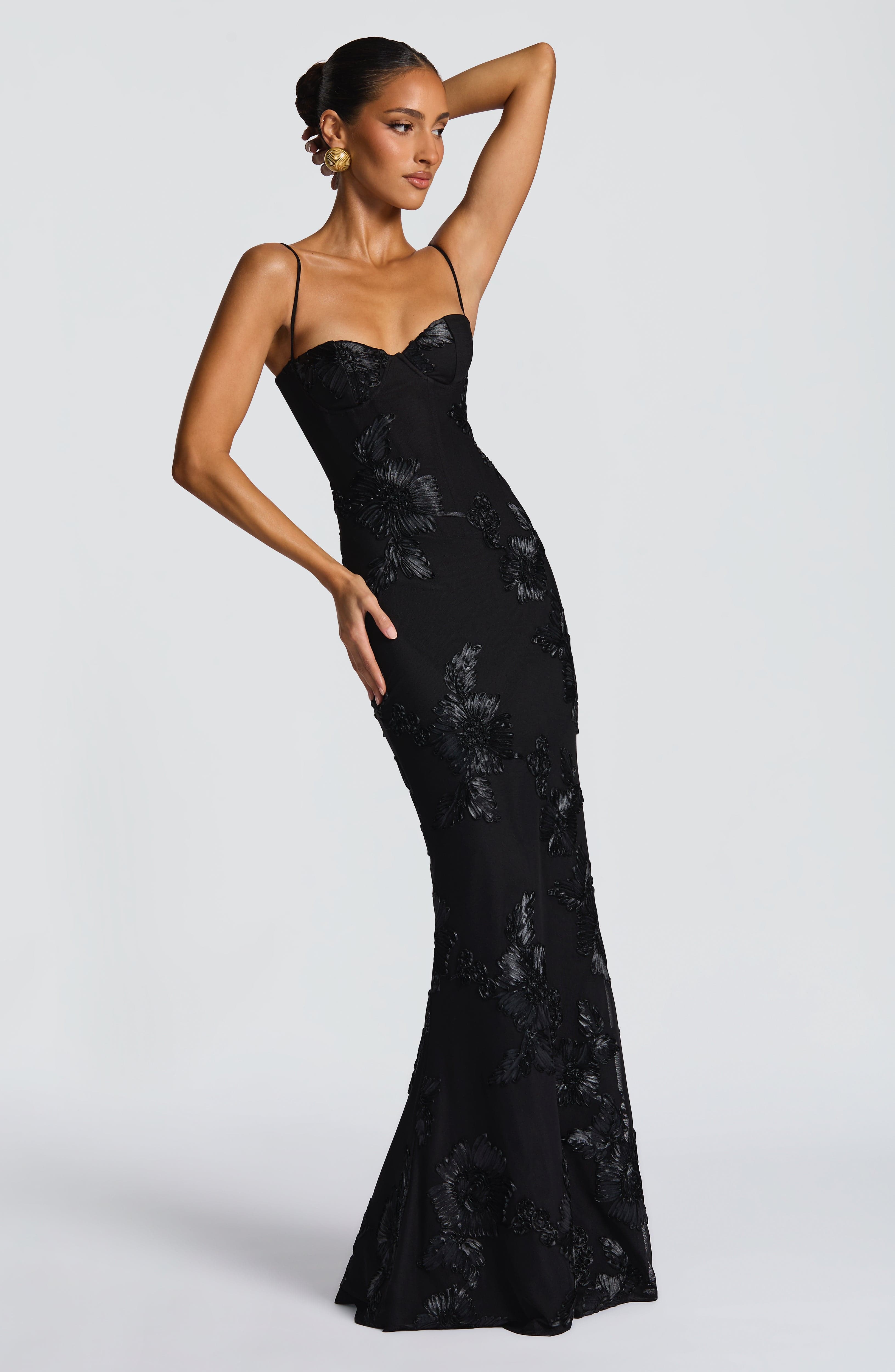 minilena Nefertiti Maxi Dress Black