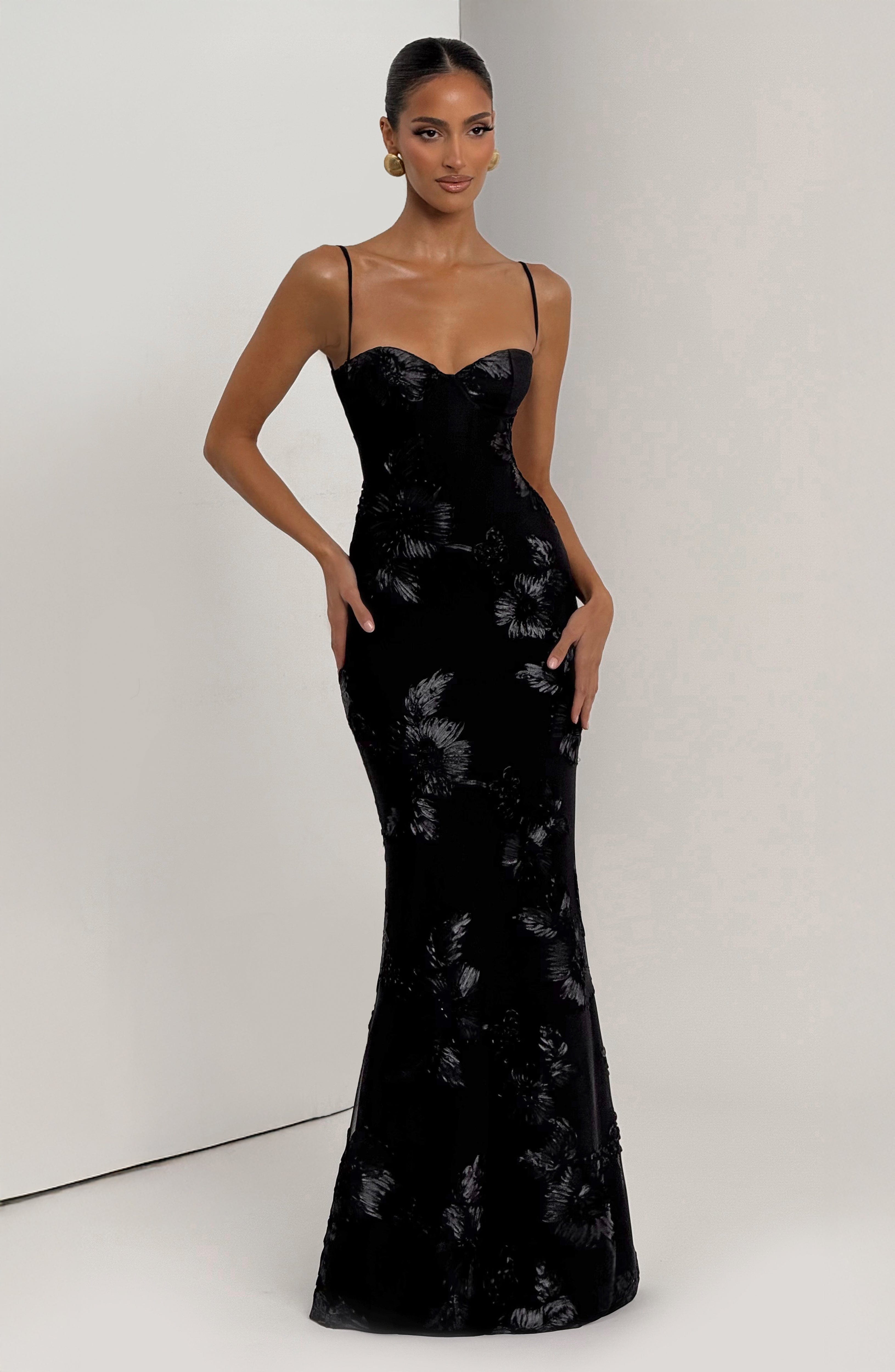 minilena Nefertiti Maxi Dress Black