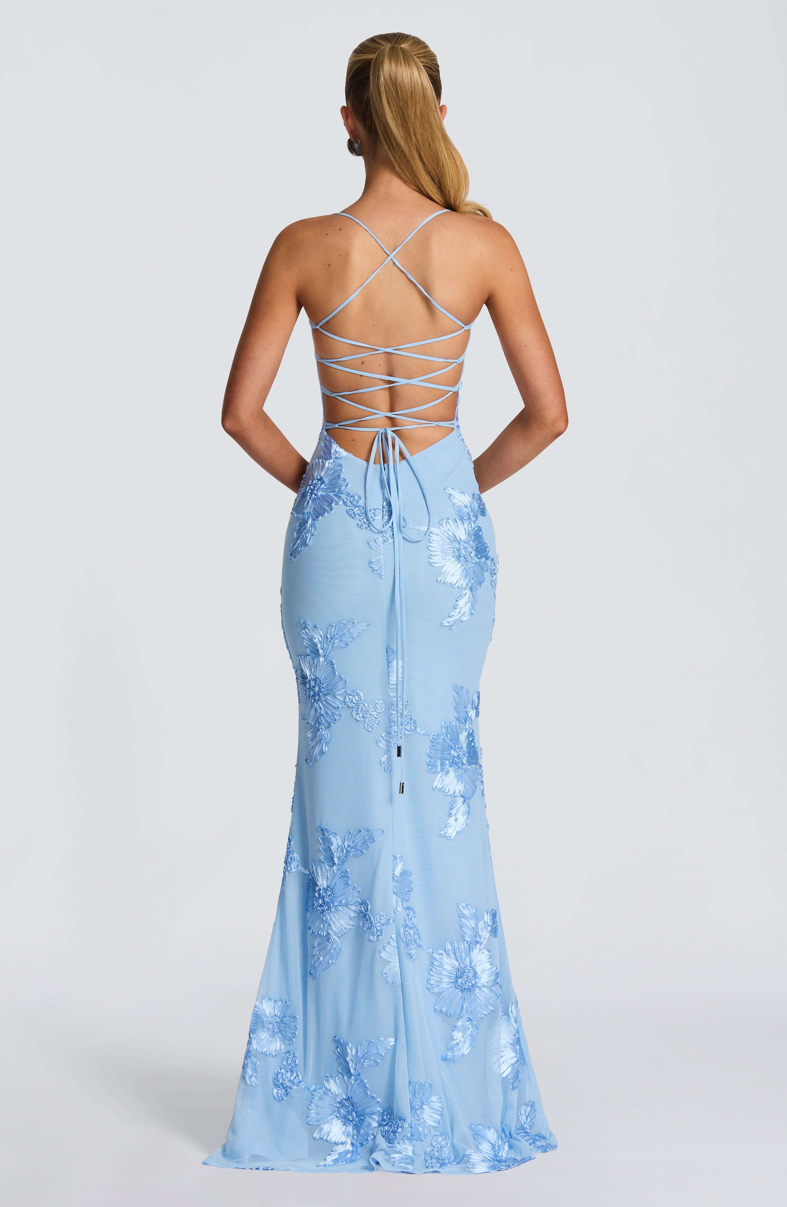 minilena Nefertiti Maxi Dress Glacier Blue