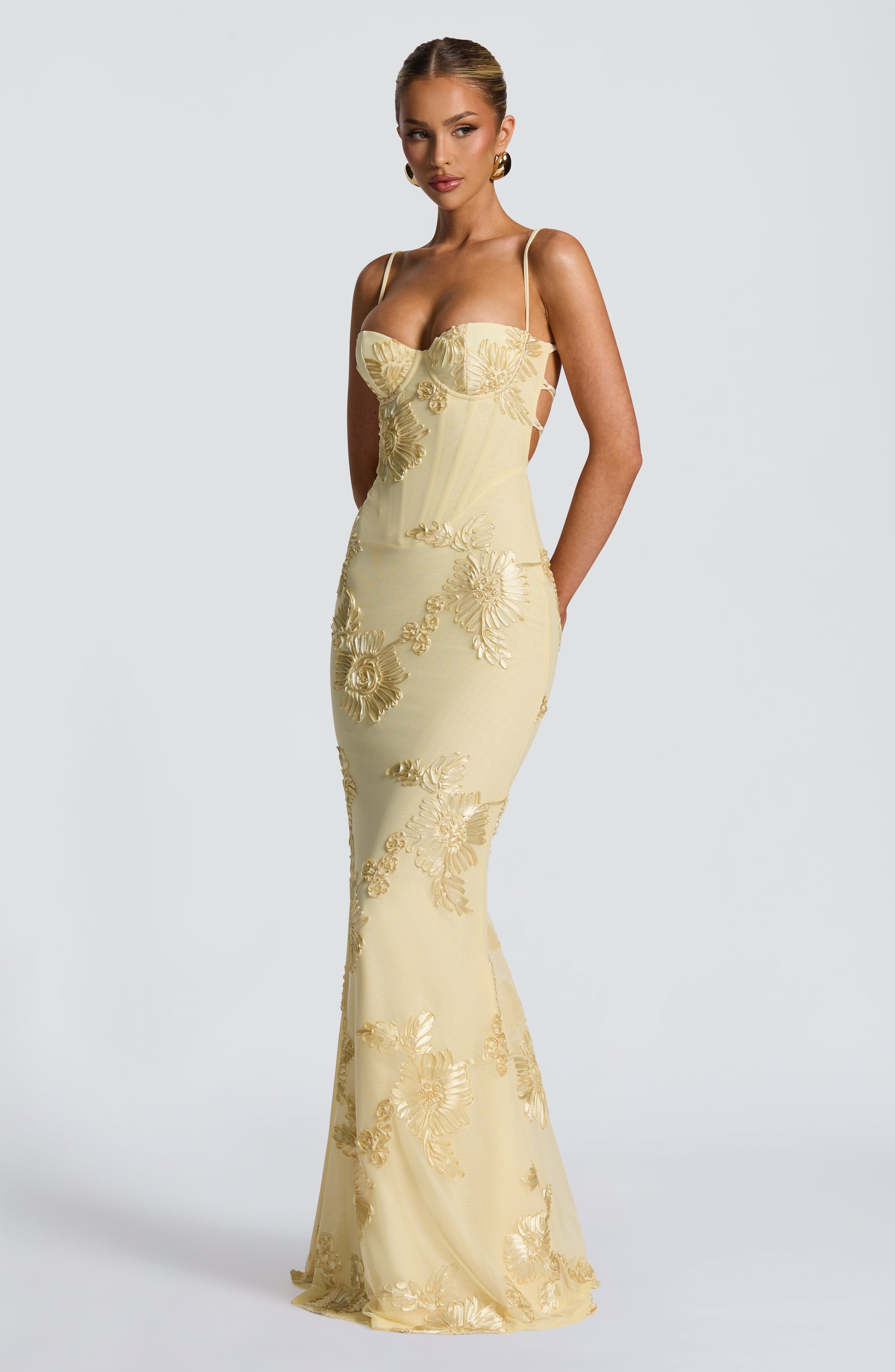 minilena Nefertiti Maxi Dress Lemon